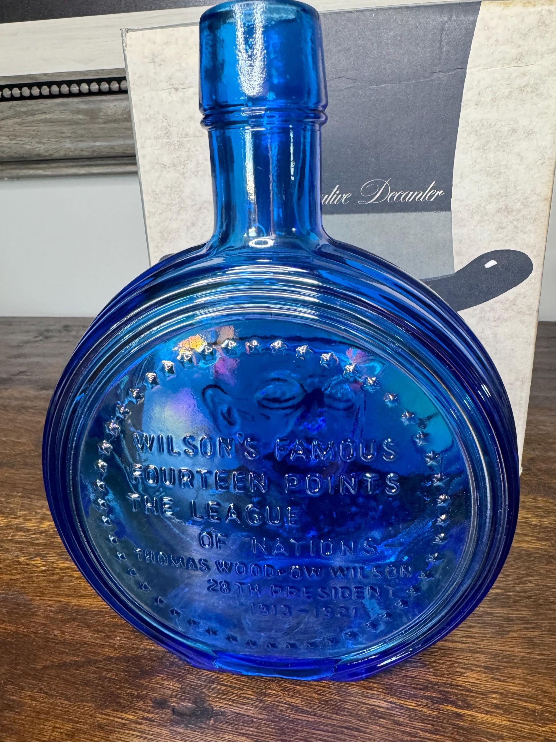1969 Wheaton Glass 1st Ed Woodrow Wilson Commemorative Decanter