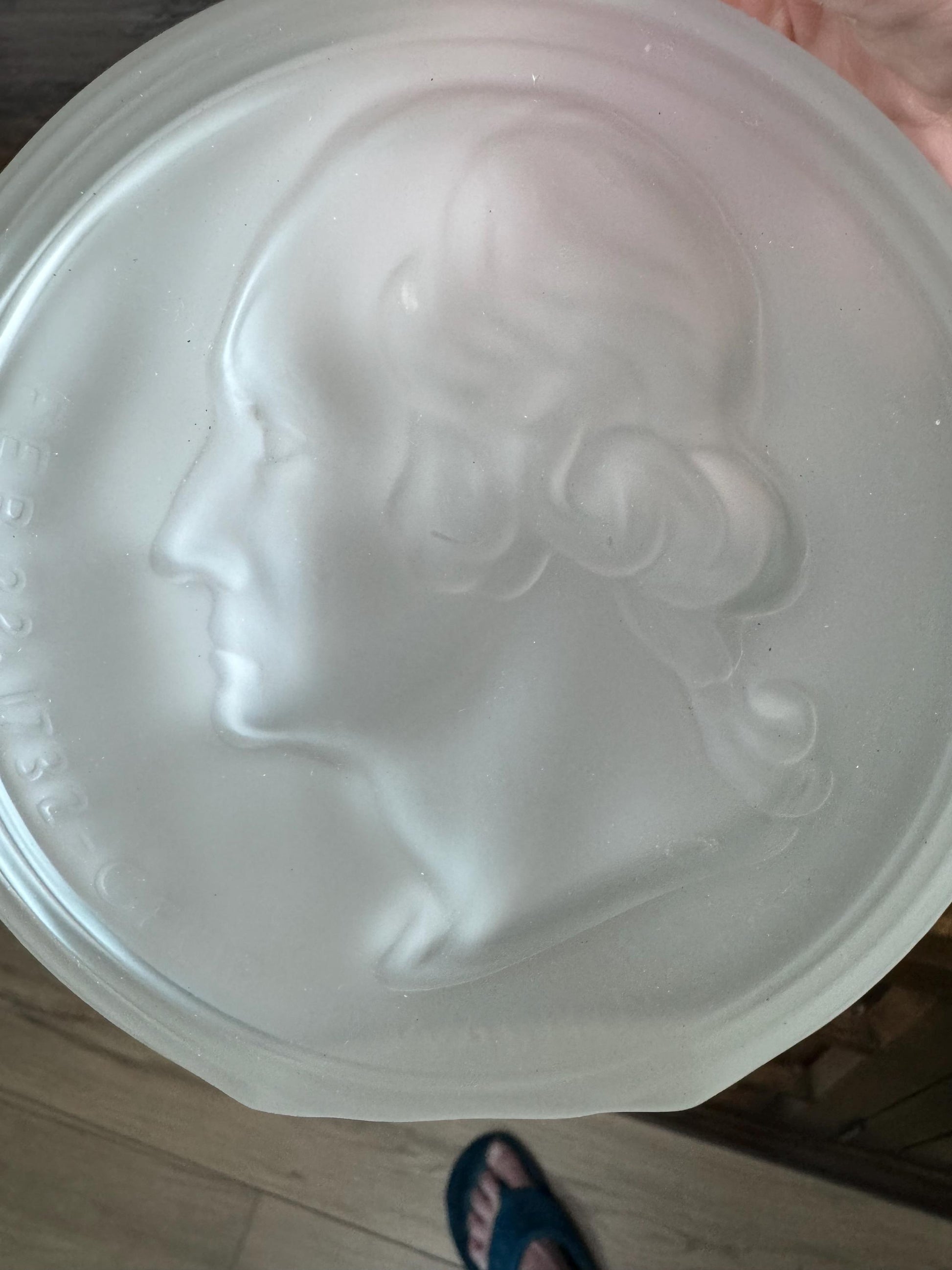 Wheaton Frosted Glass 8” George Washington Commemorative Decanter