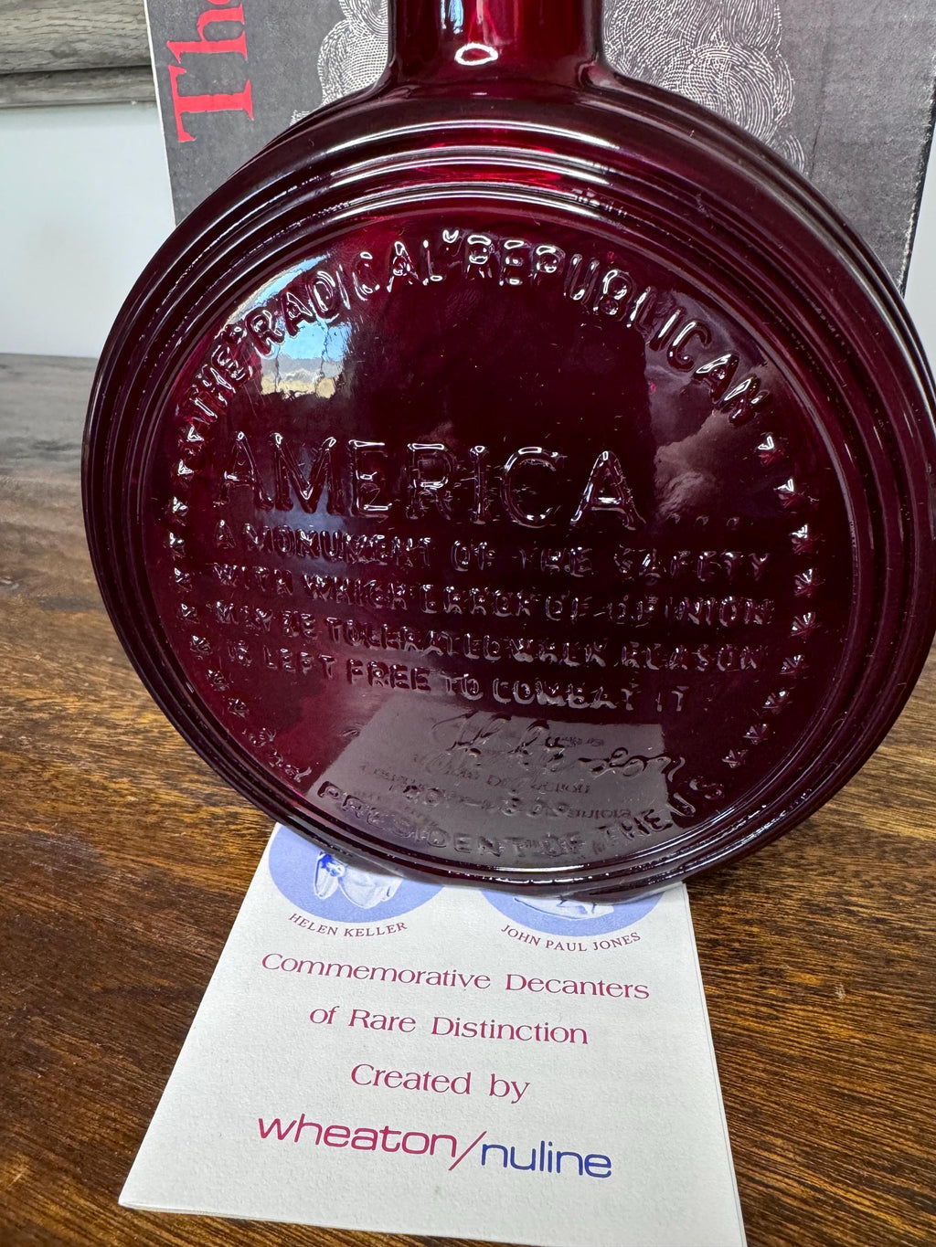 Wheaton Glass First Edition Thomas Jefferson Commemorative Decanter w/ Box