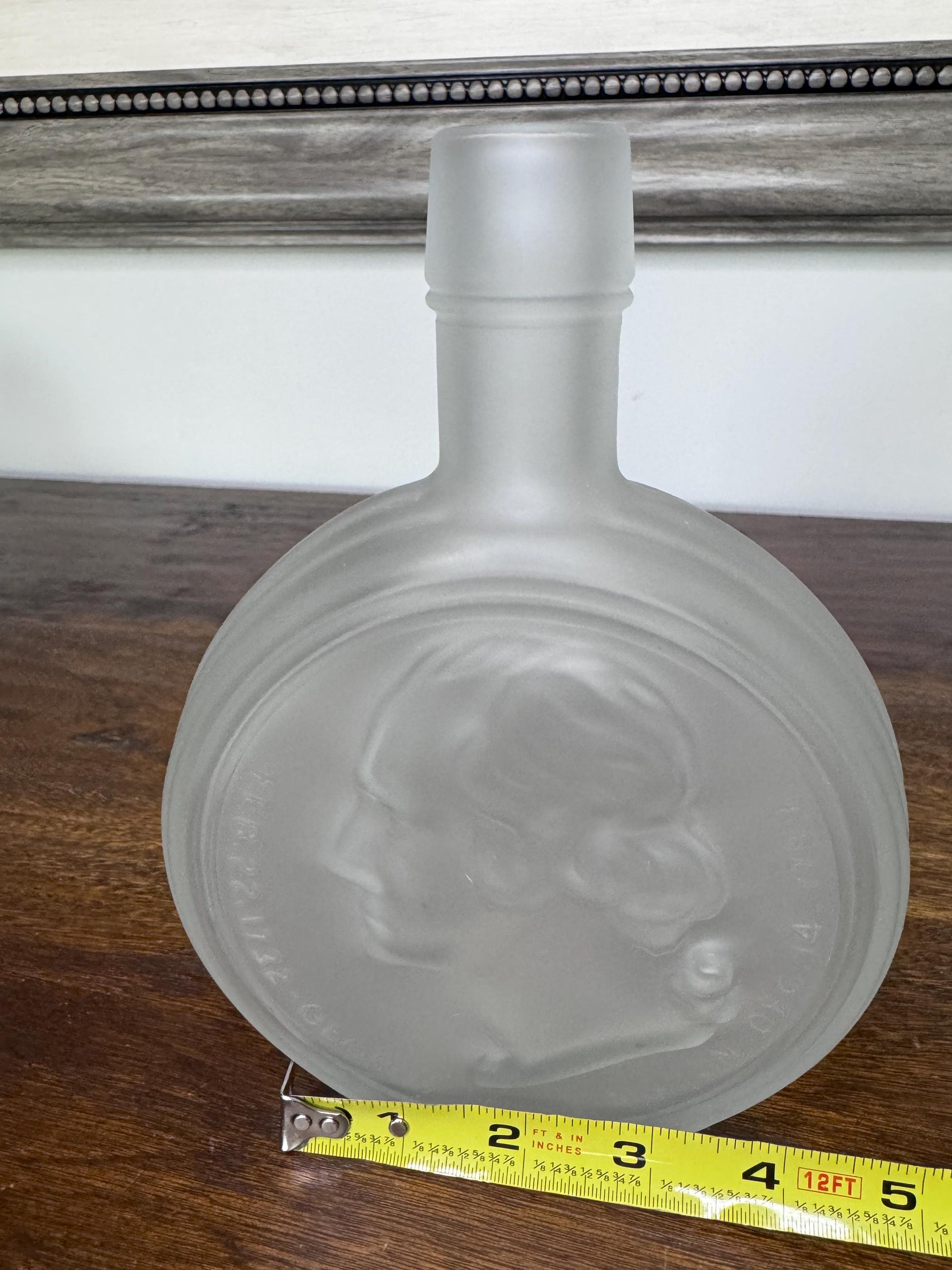 Vintage Frosted Wheaton Glass George Washington Commemorative Bottle- READ FULL DESCRIPTION