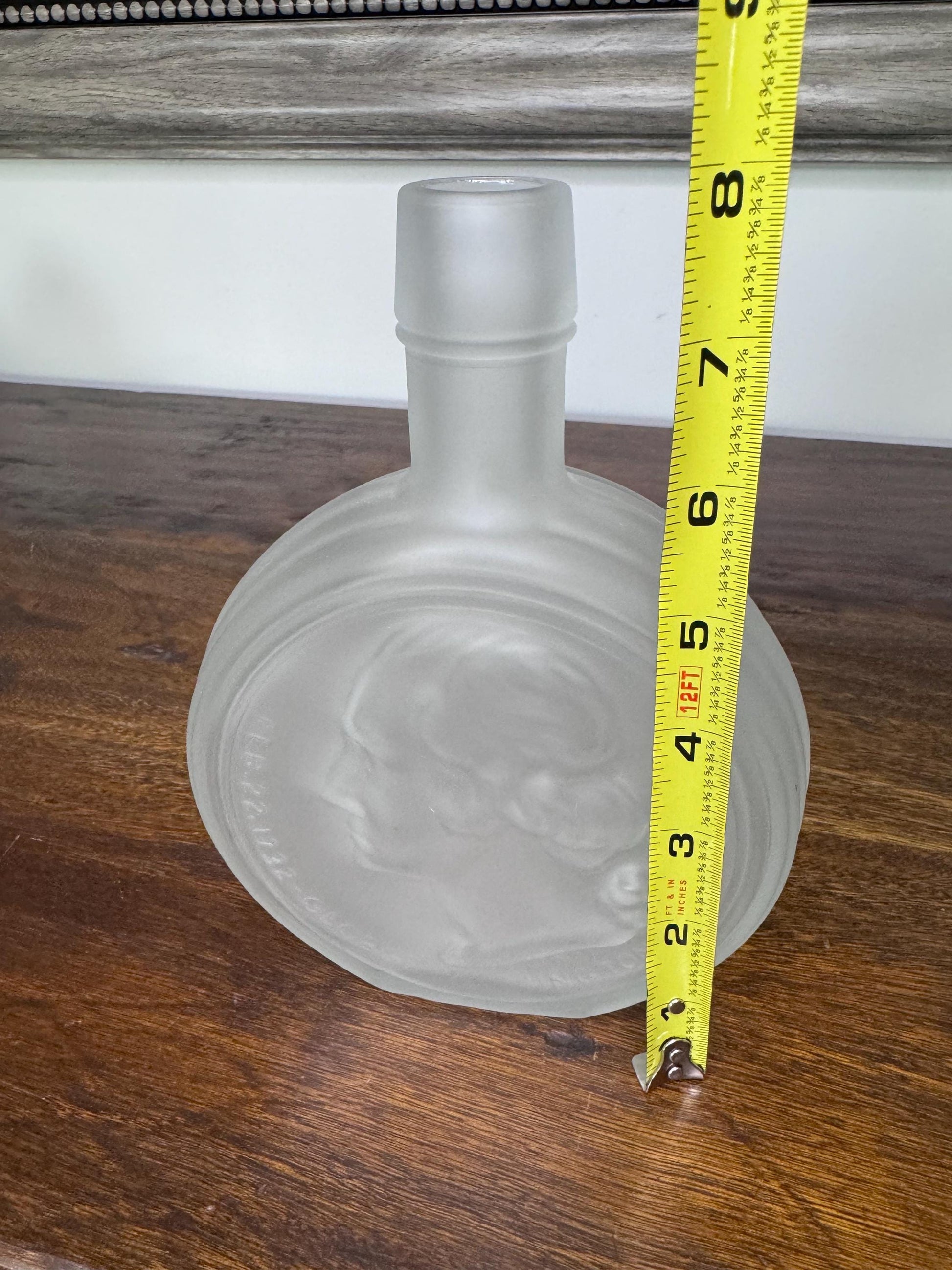 Vintage Frosted Wheaton Glass George Washington Commemorative Bottle- READ FULL DESCRIPTION