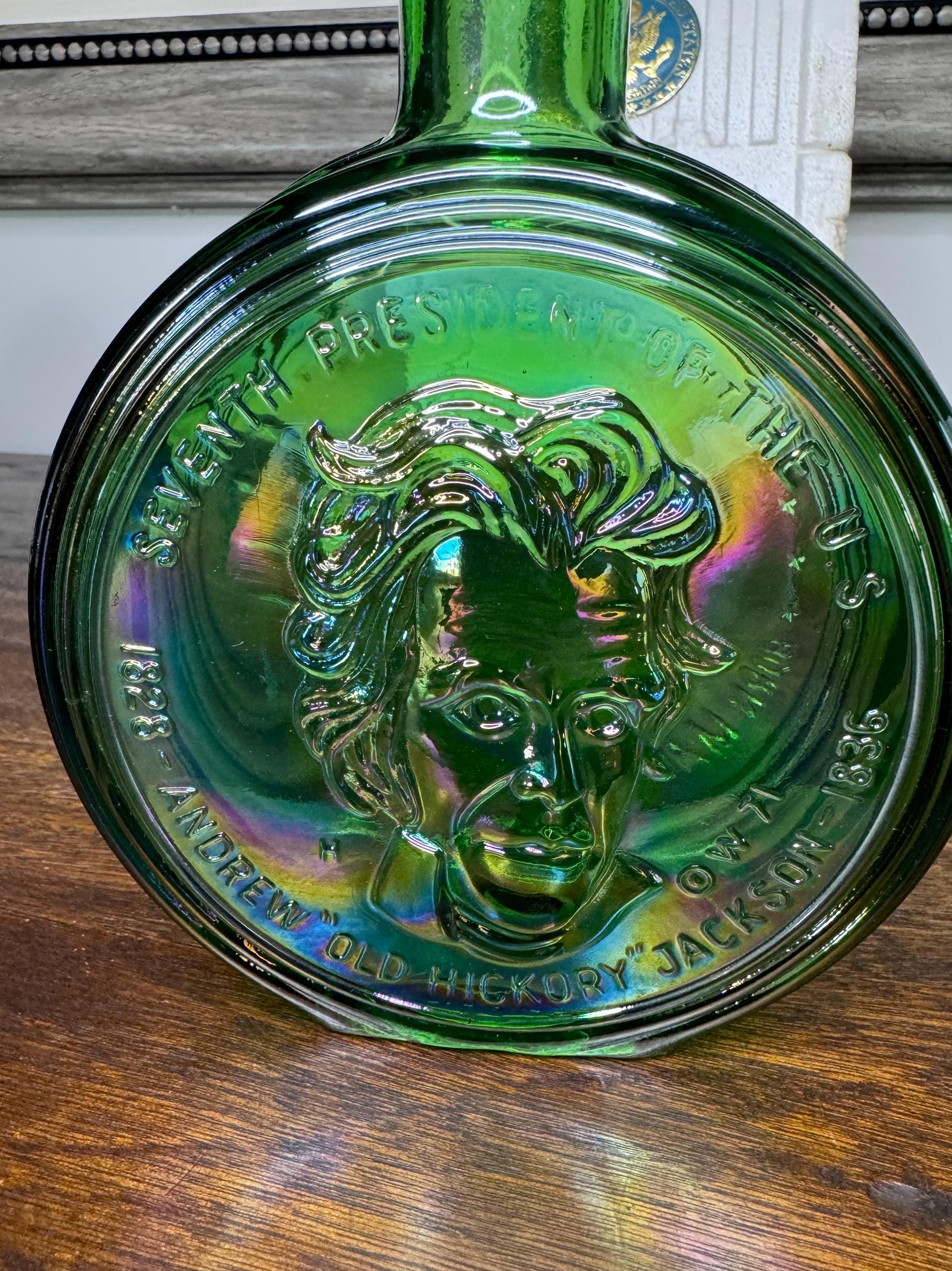 Vintage Wheaton Glass US President Series Andrew Jackson 1 ST Edition Decanter with Original Box