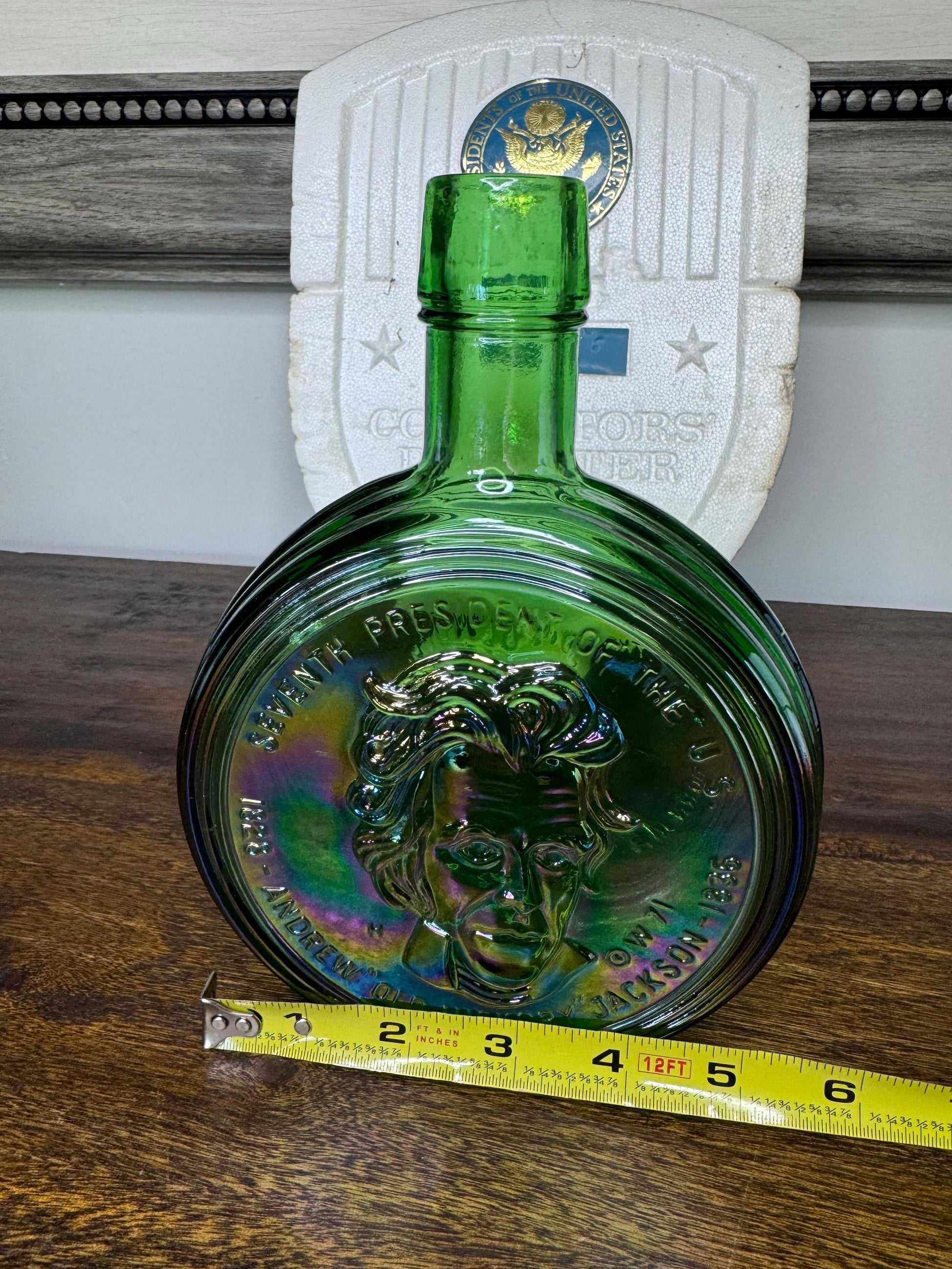 Vintage Wheaton Glass US President Series Andrew Jackson 1 ST Edition Decanter with Original Box