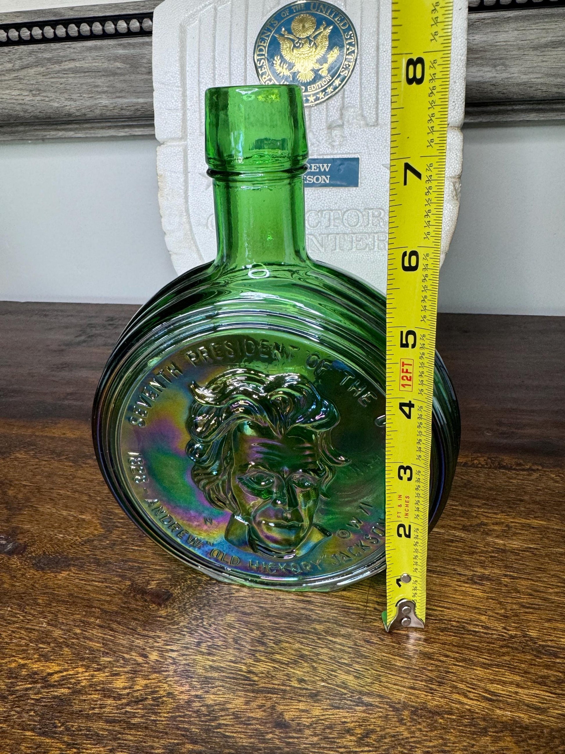 Vintage Wheaton Glass US President Series Andrew Jackson 1 ST Edition Decanter with Original Box