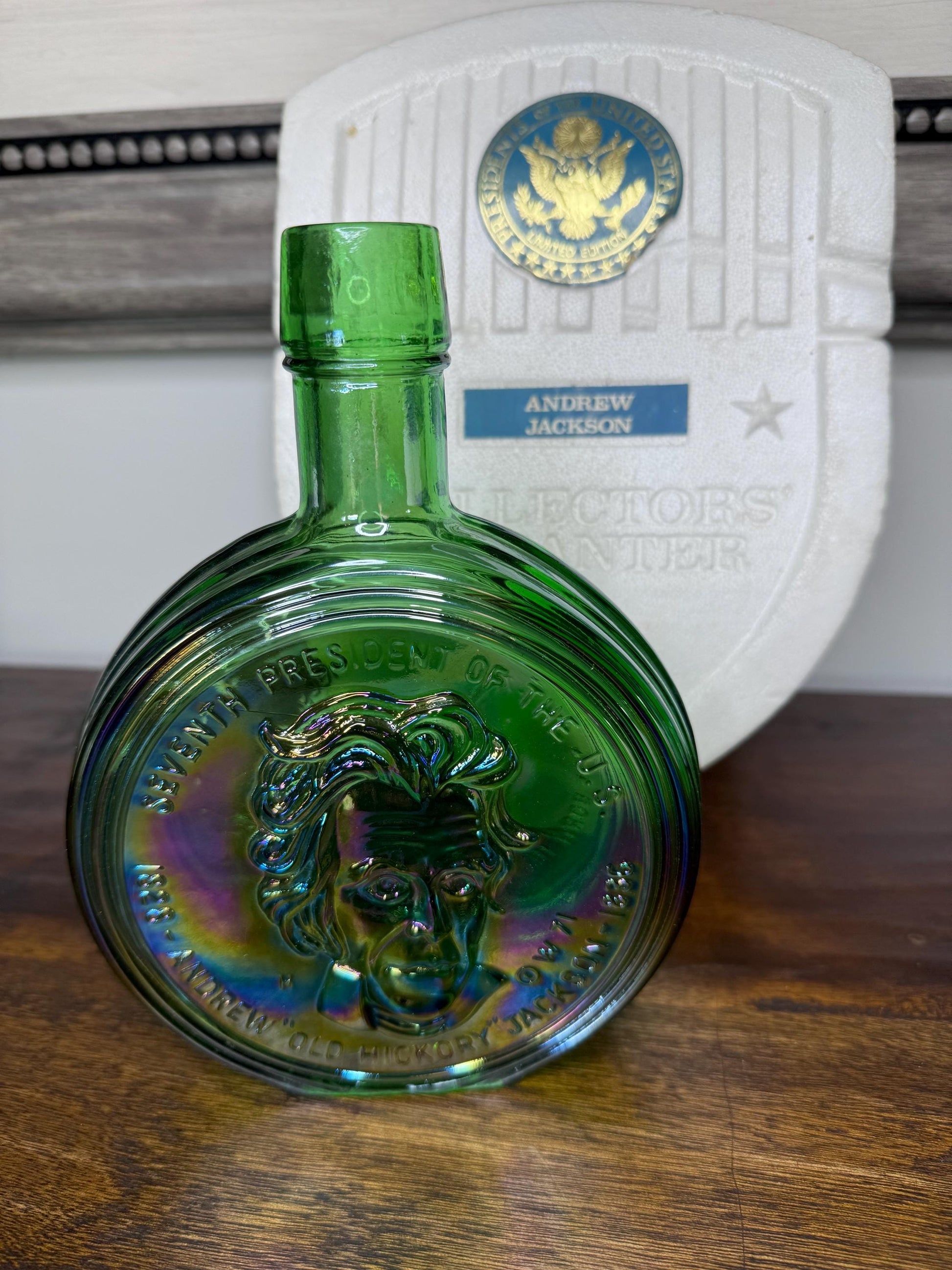 Vintage Wheaton Glass US Presidents Series Andrew Jackson First Edition with Original Box