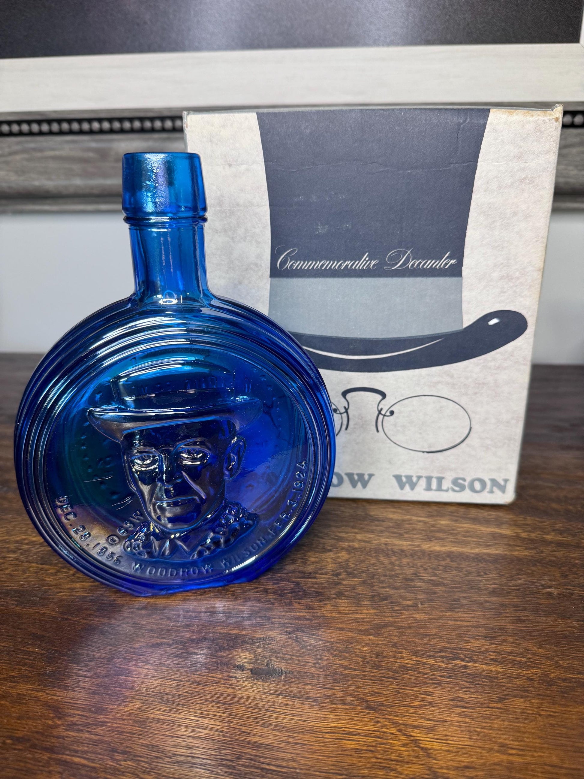 1969 Wheaton Glass 1st Ed Woodrow Wilson Commemorative Decanter