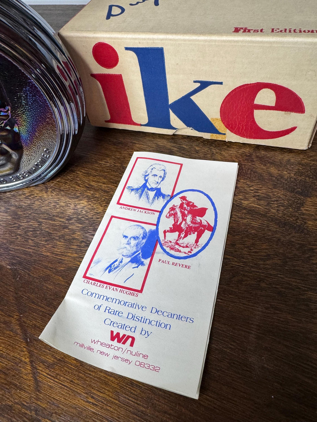 Wheaton Glass First Edition Dwight “Ike” Eisenhower Commemorative Decanter