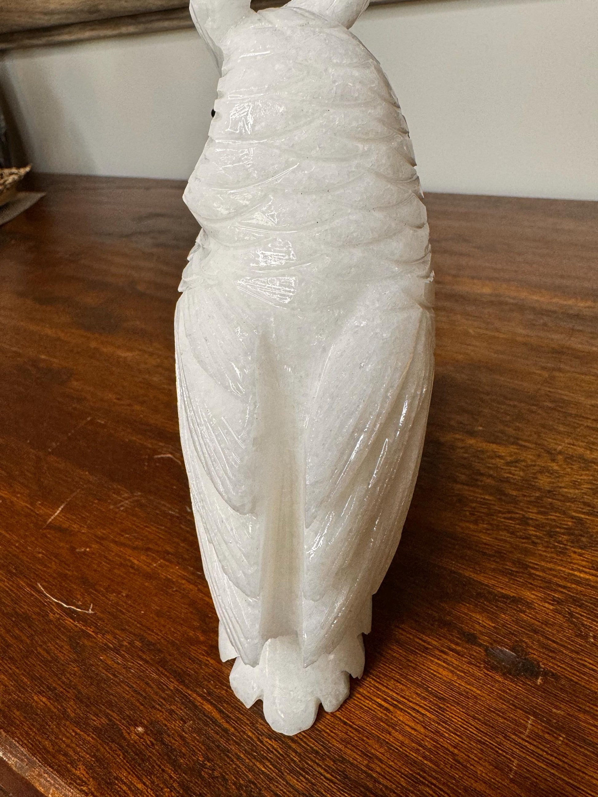 Solid Stone Hand Carved Owl