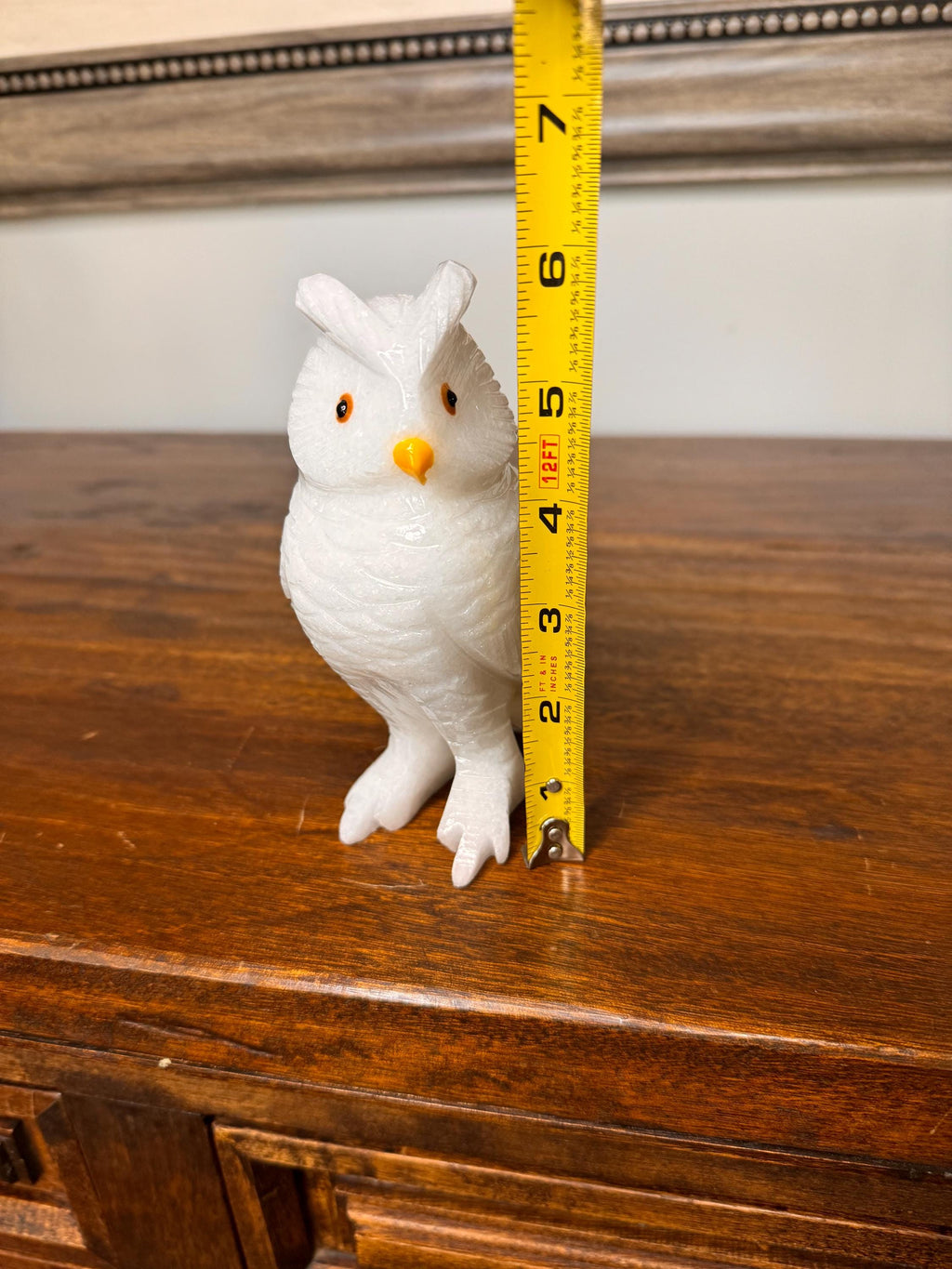 Solid Stone Hand Carved Owl