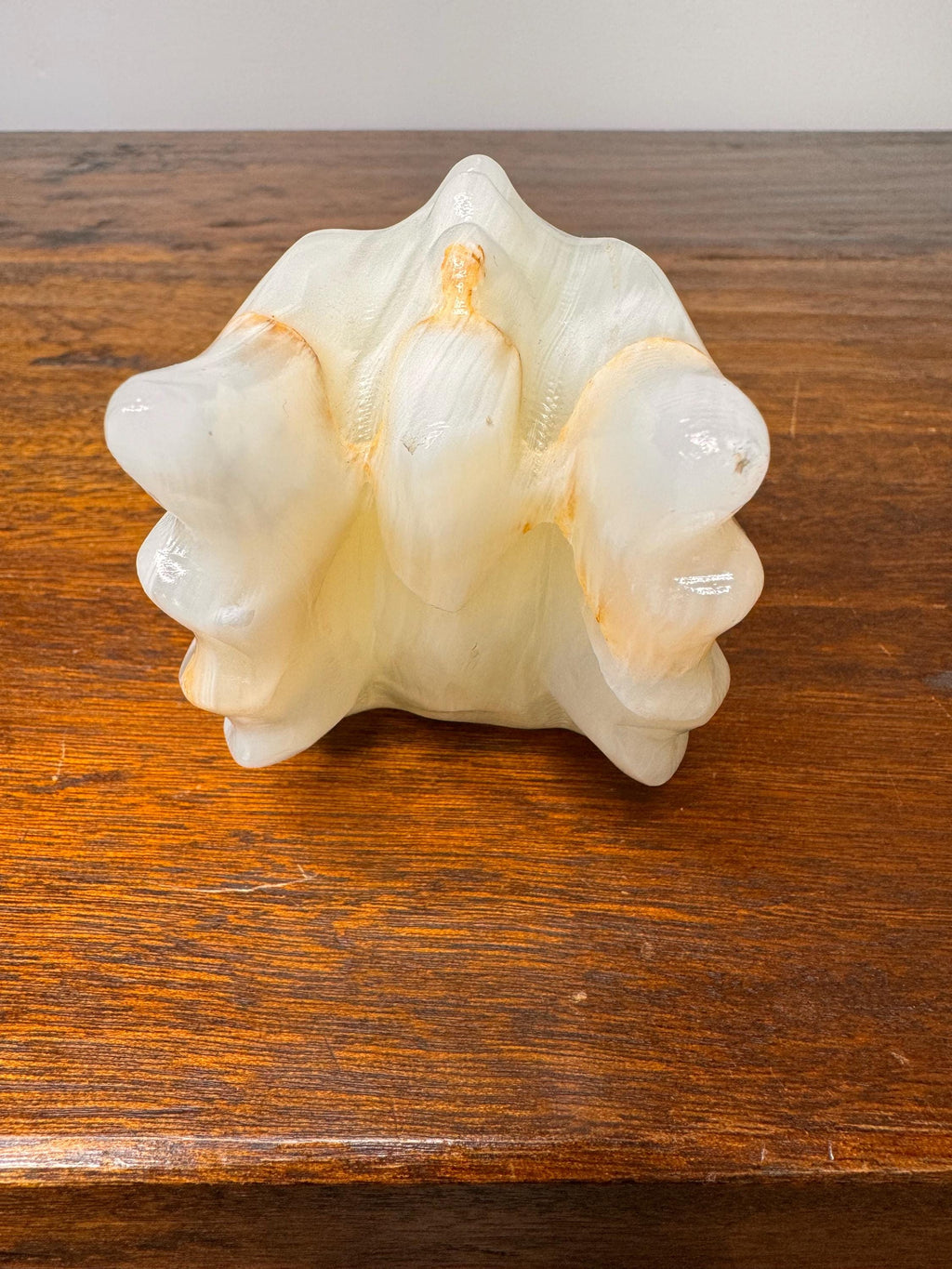 Solid Hand Carved Banded Onyx Dragon Skull