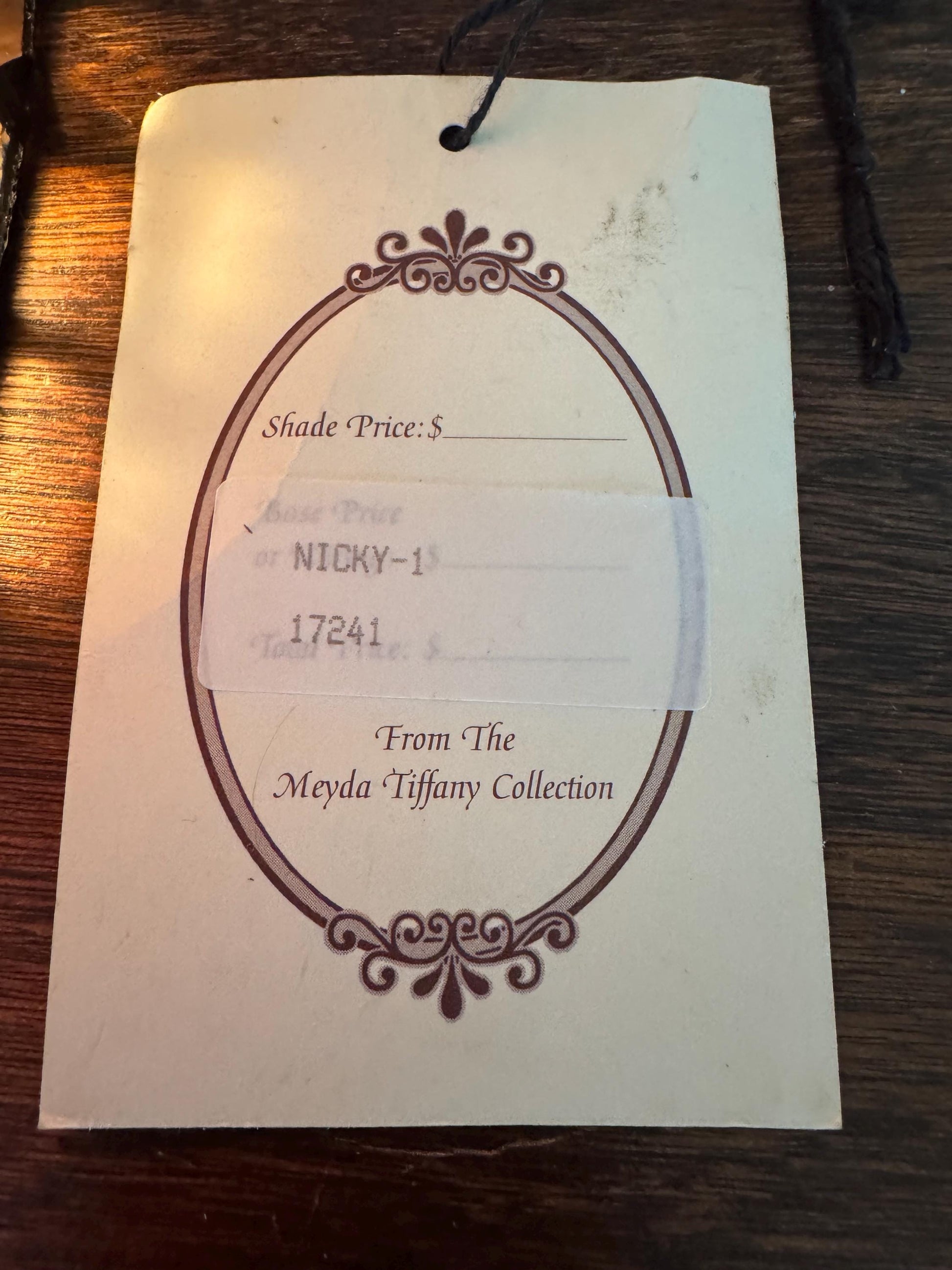 Vintage Meyada Tiffany Mosaic Santa Tablelamp