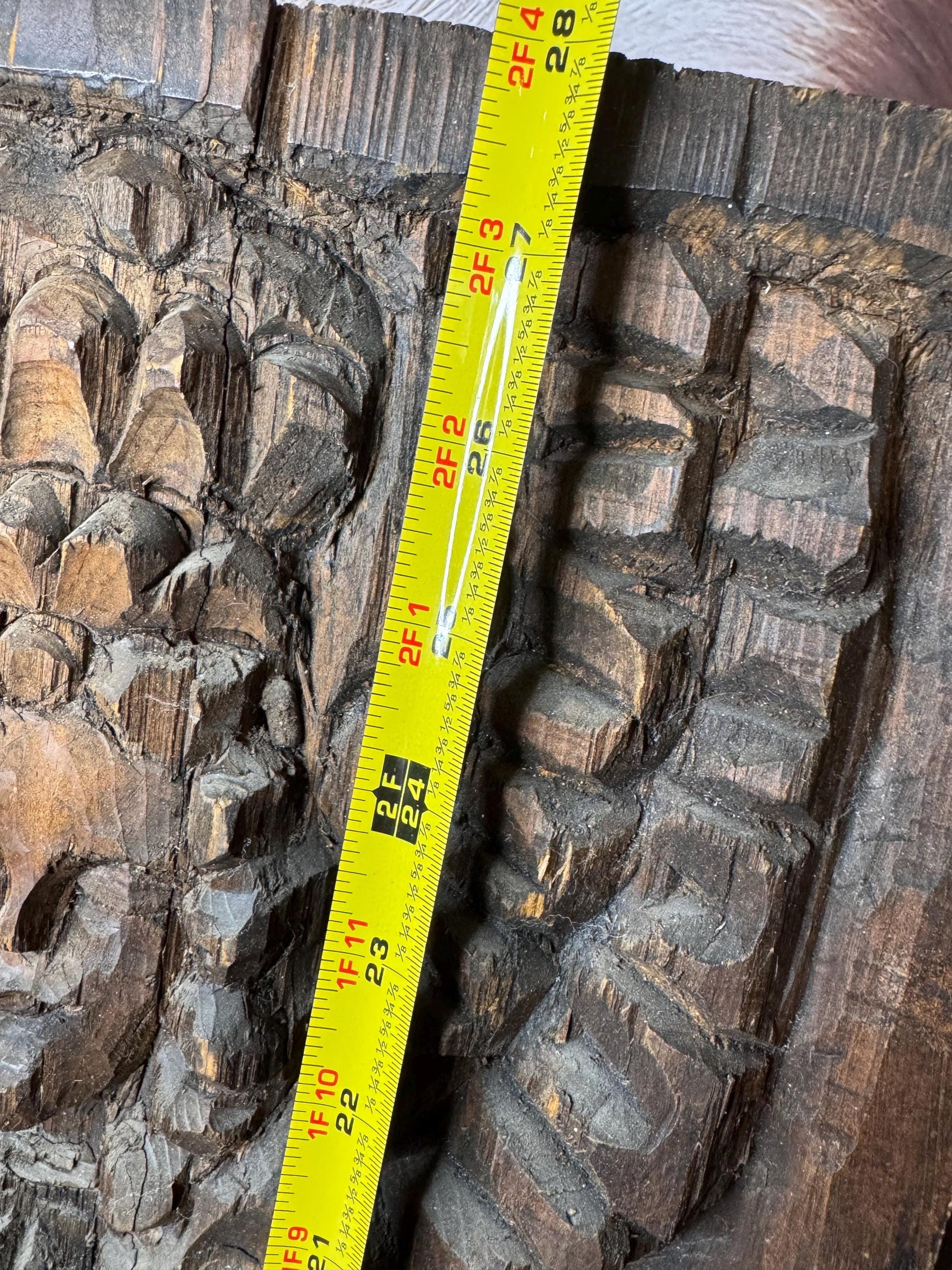 Gorgeous Heraldic Style Hand Carved Solid Wood Wall Hanging