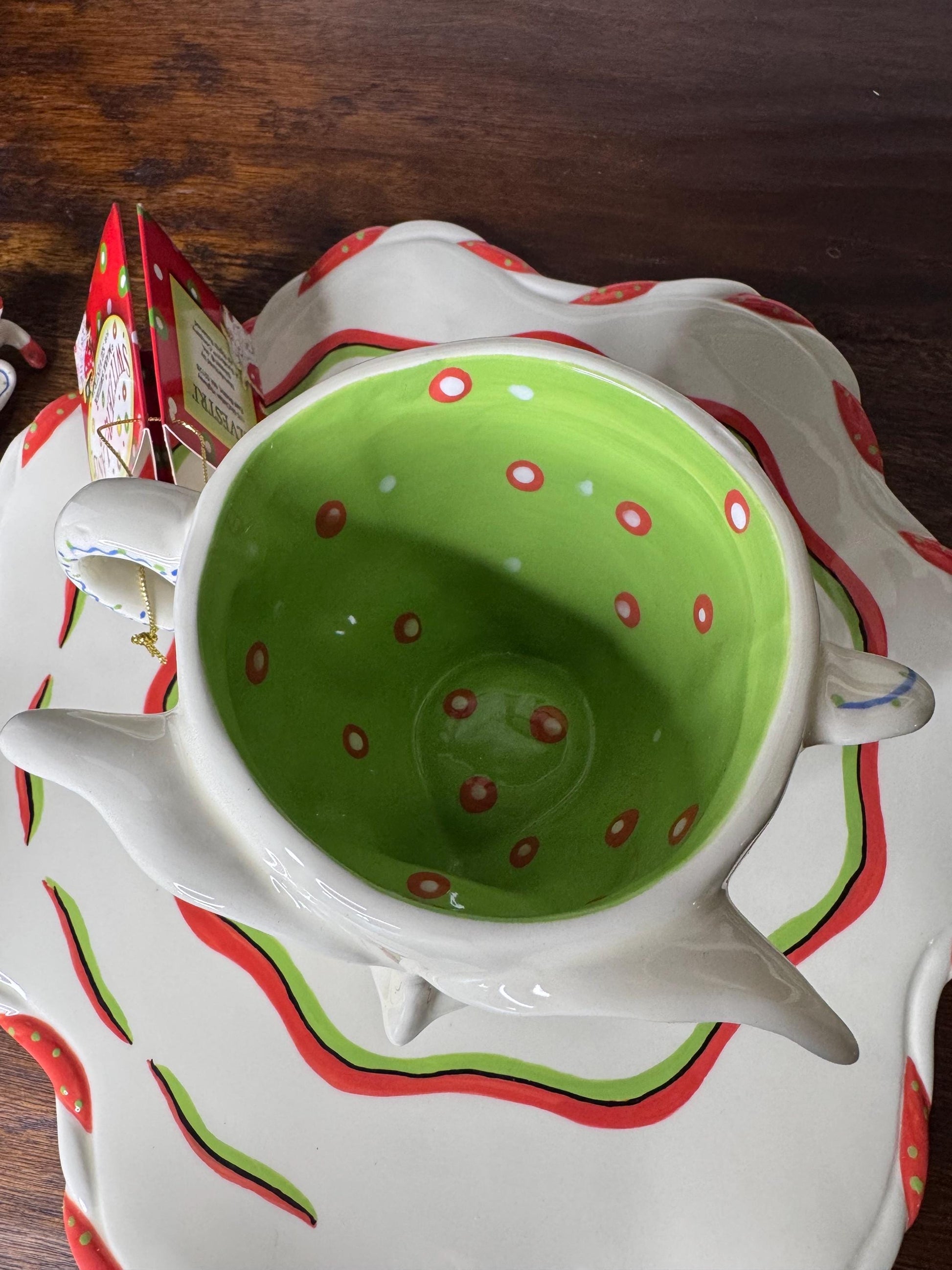 Mark Switzer Switzer-Land for Silvestri Christmas Jester Chip and Dip Set w/ Original Packaging and Tag.