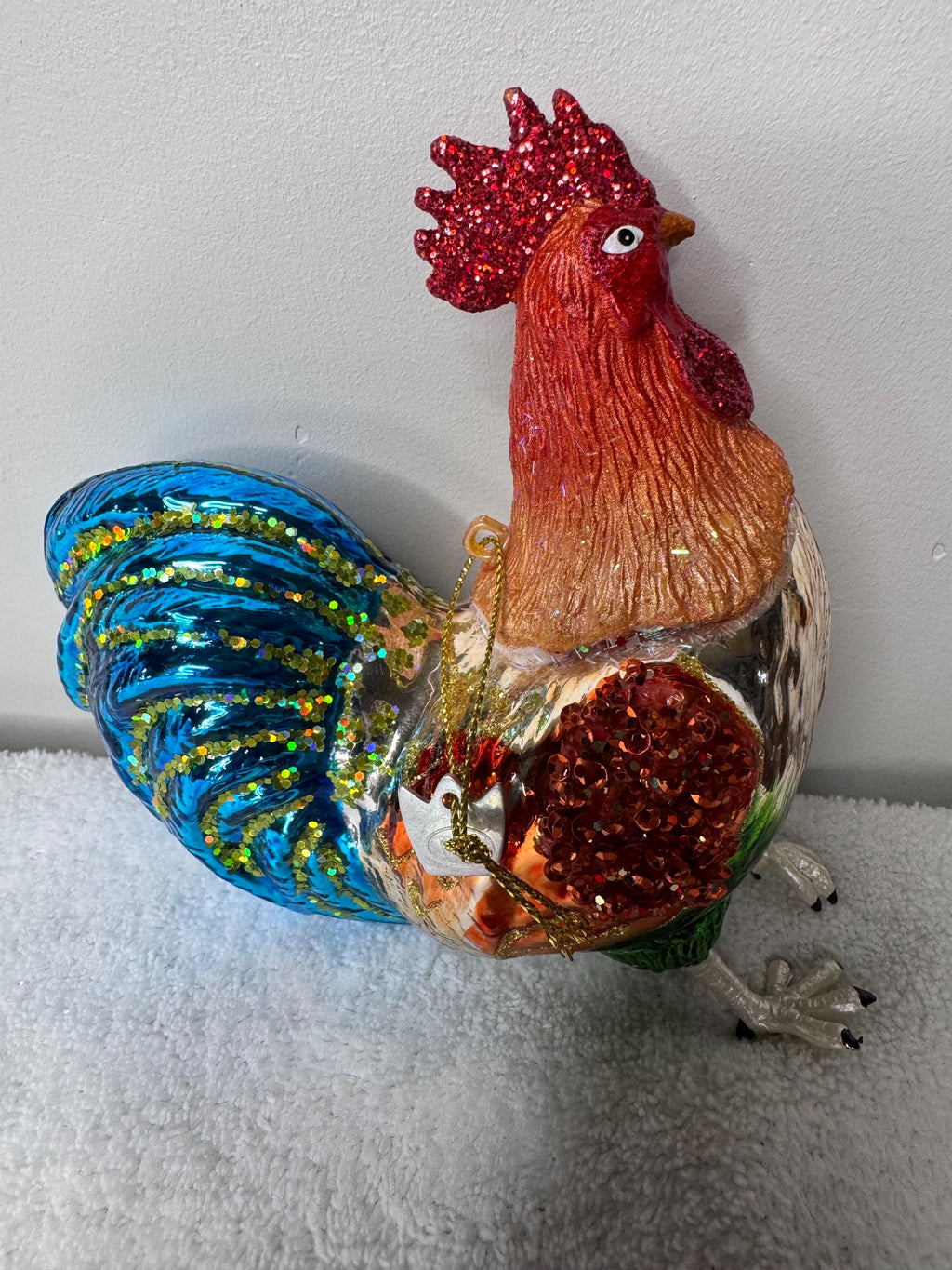 Kurt Adler Noble Gems Rooster Ornament