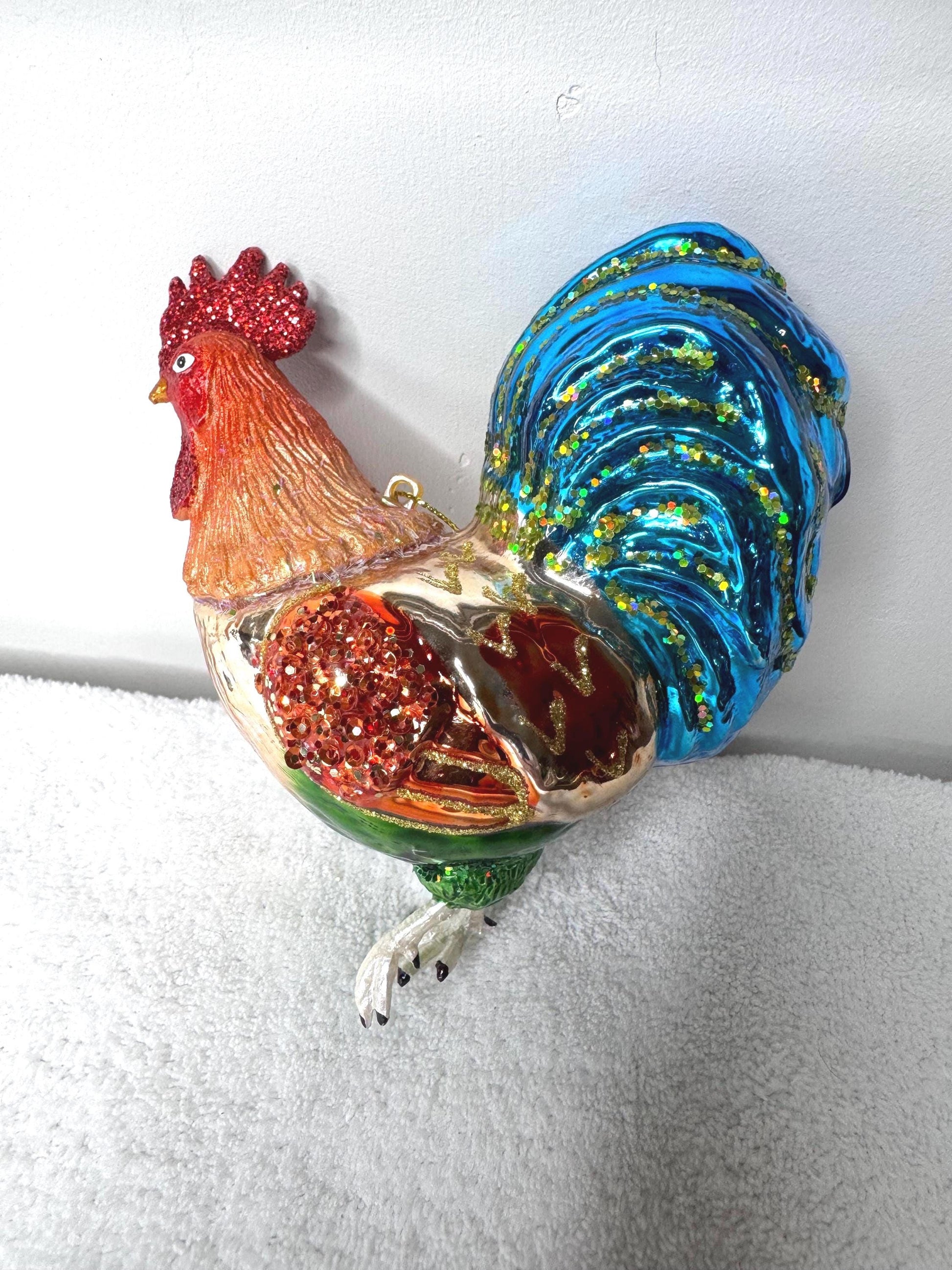 Kurt Adler Noble Gems Rooster Ornament