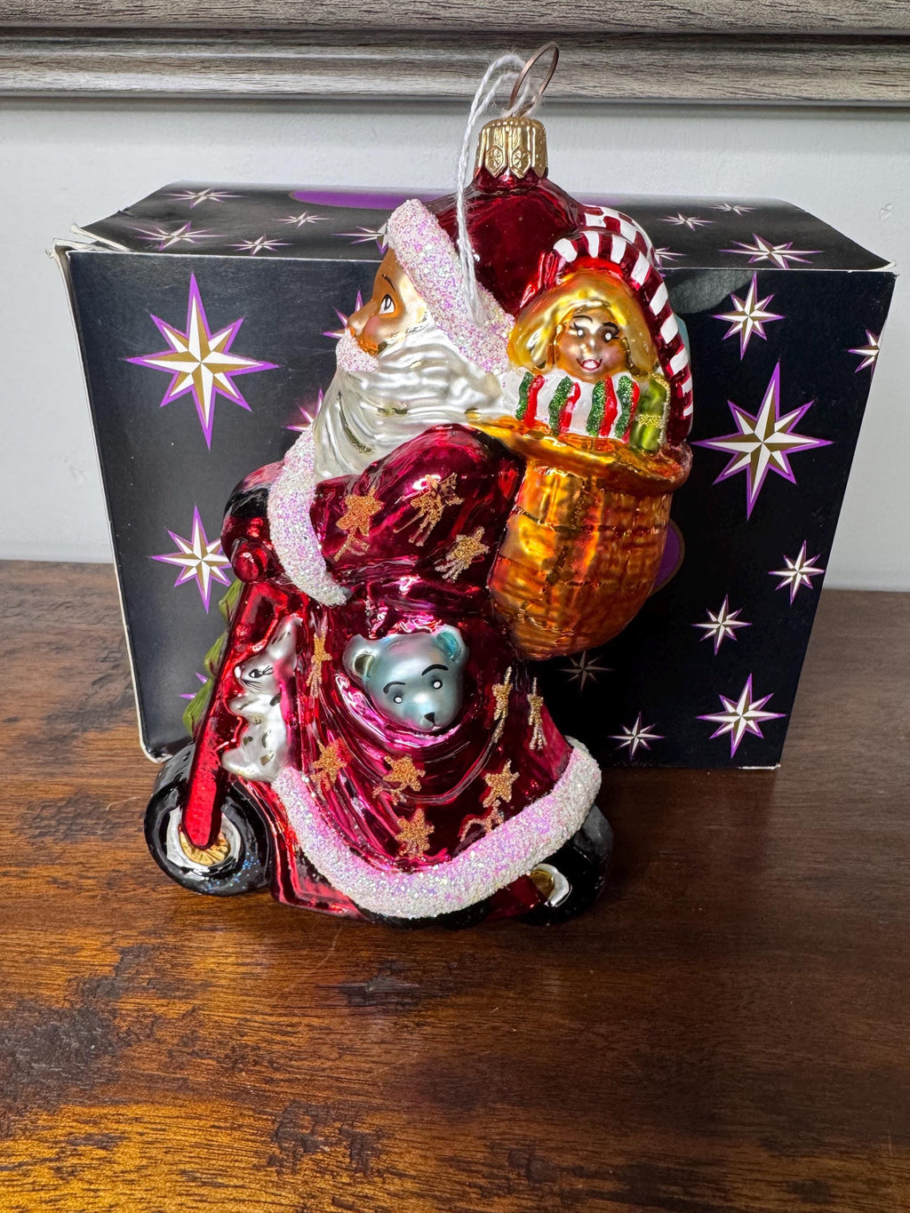 Christopher Radko “Scooting Star” Santa Ornament