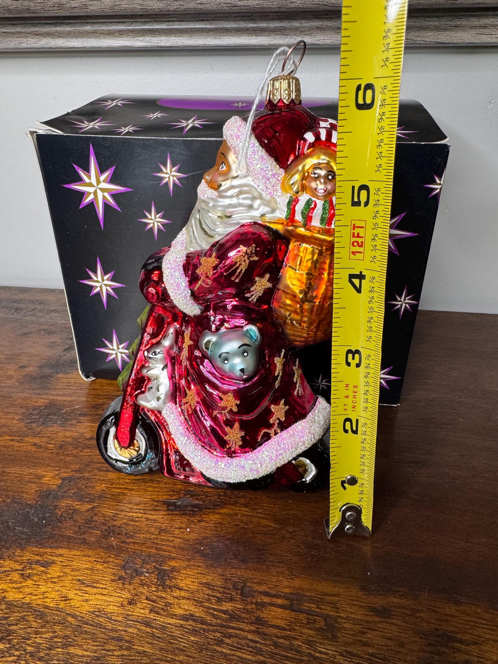 Christopher Radko “Scooting Star” Santa Ornament