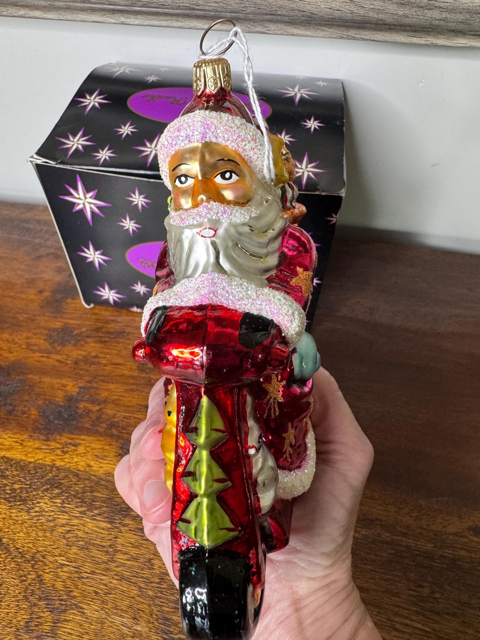 Christopher Radko “Scooting Star” Santa Ornament