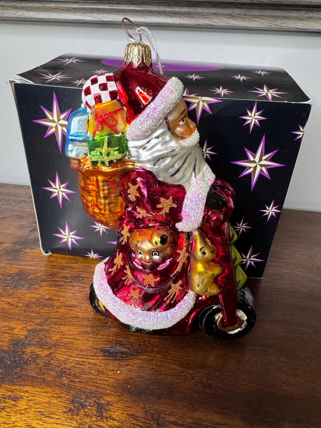 Christopher Radko “Scooting Star” Santa Ornament