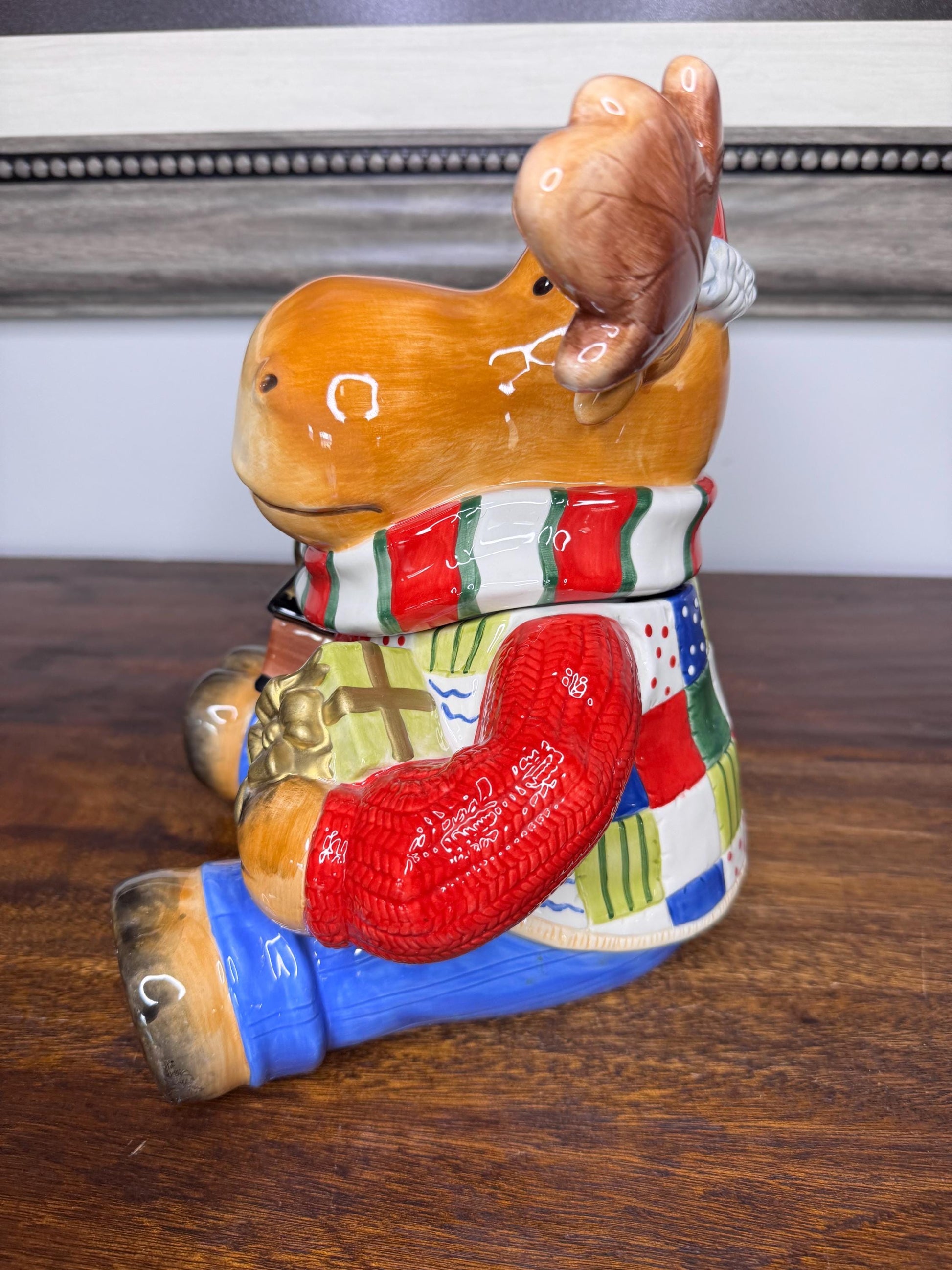 2006 Fitz and Floyd Essentials “Merry Jingle Moose” Cookie Jar