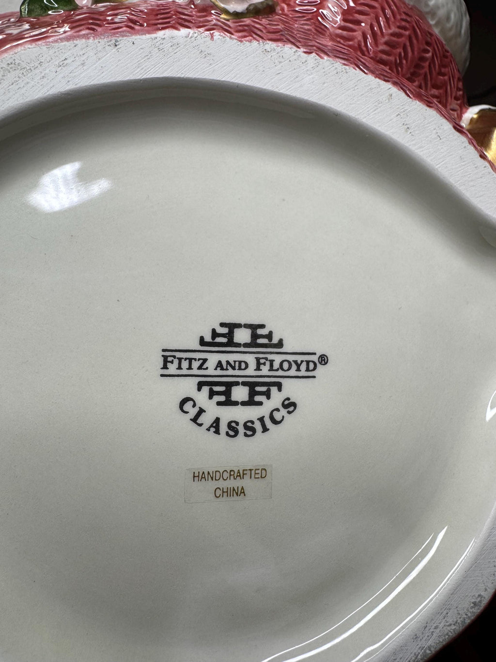 Vintage 1996 Fitz and Floyd Sugar Plum Christmas Merry and Bright Santa Cookie Jar