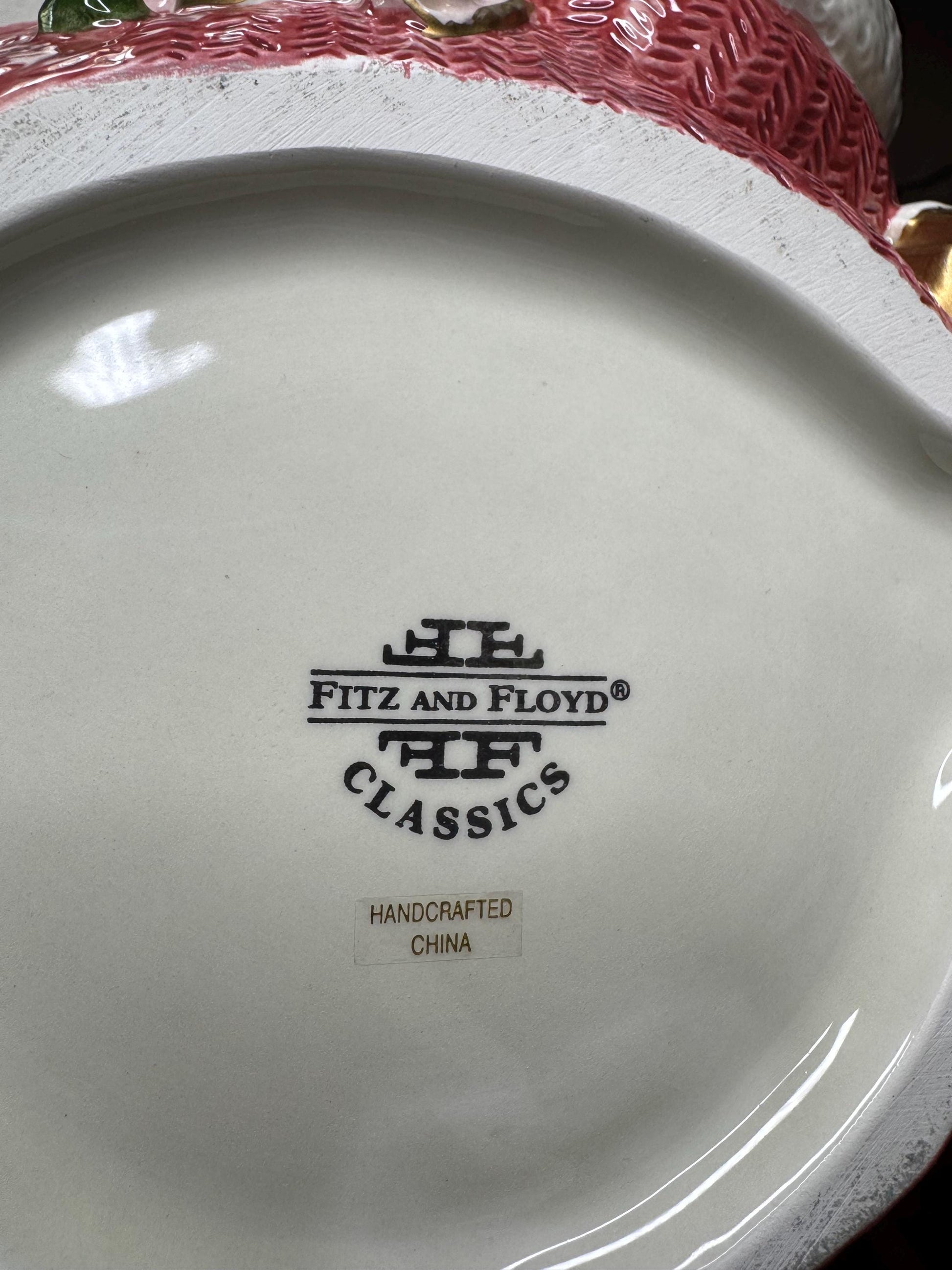 Vintage 1996 Fitz and Floyd Sugar Plum Christmas Merry and Bright Santa Cookie Jar