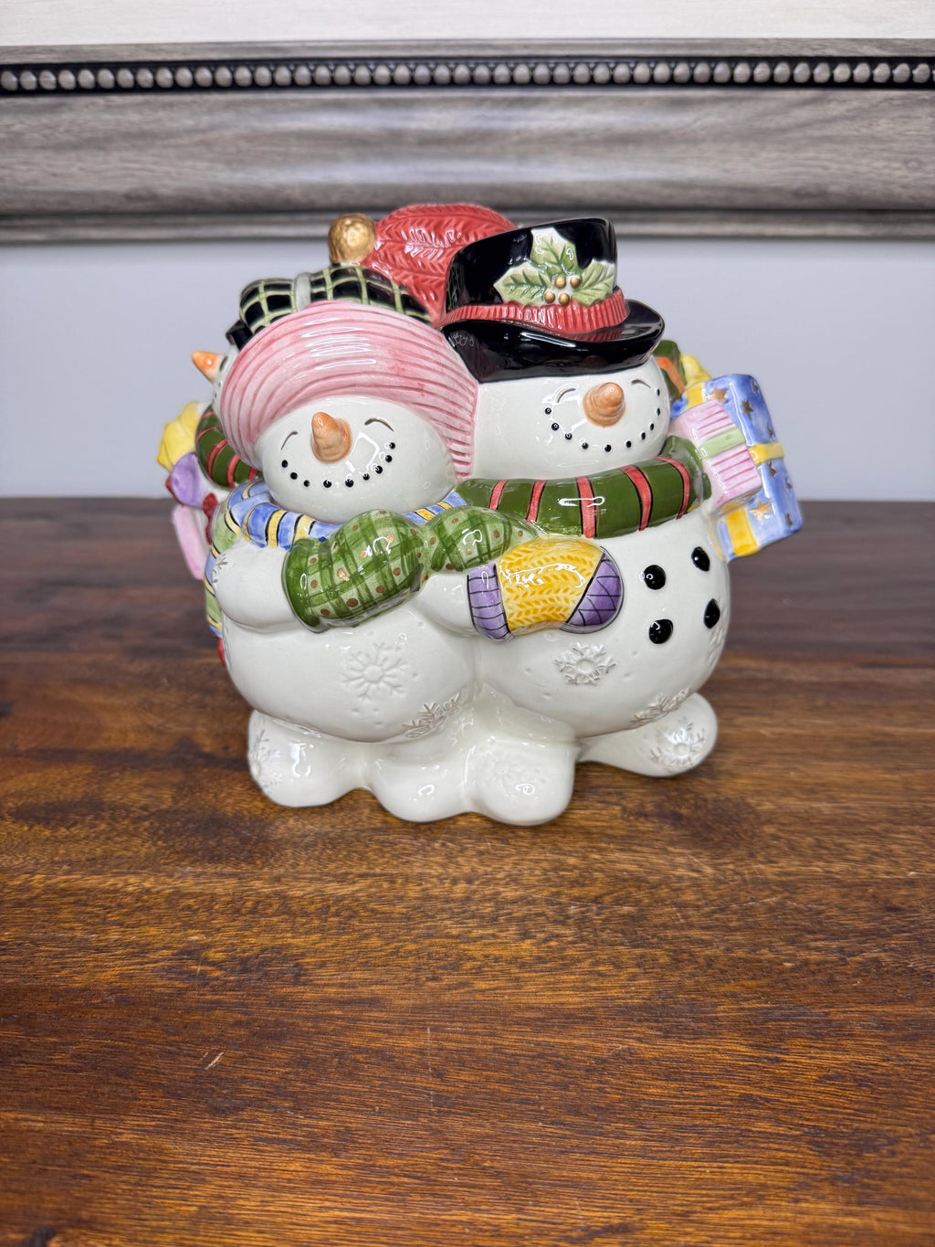 Vintage 1996 Fitz and Floyd Frosty Folks Cookie Jar