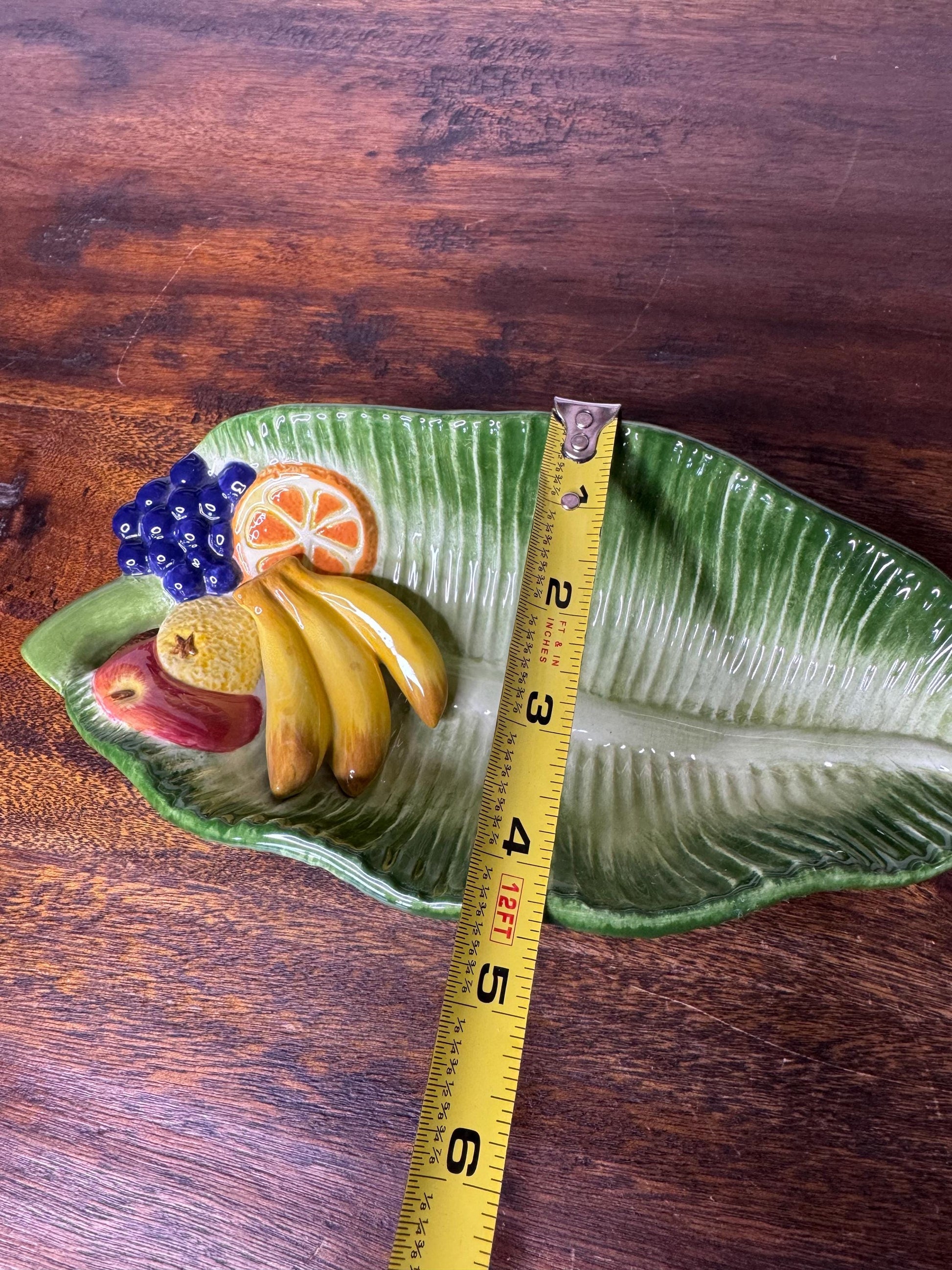 Vintage Fitz and Floyd Carioca Banana Leaf Serving Dish
