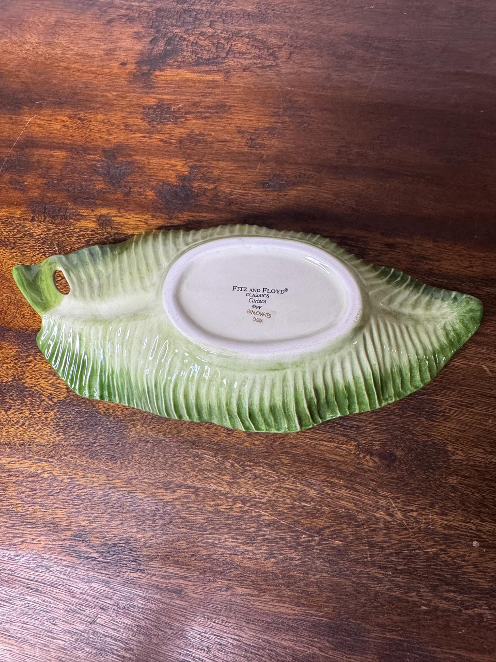 Vintage Fitz and Floyd Carioca Banana Leaf Serving Dish