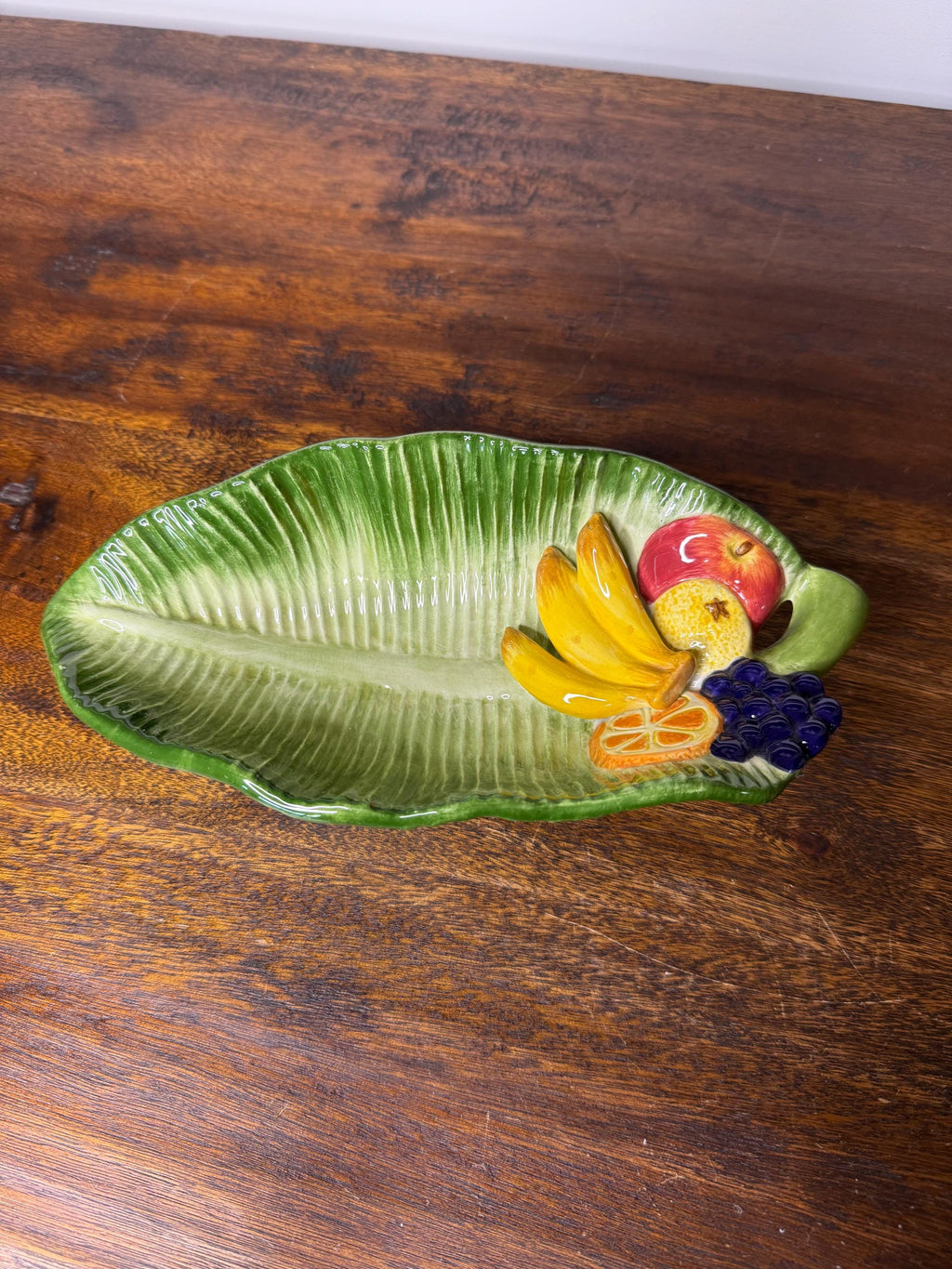 Vintage Fitz and Floyd Carioca Banana Leaf Serving Dish