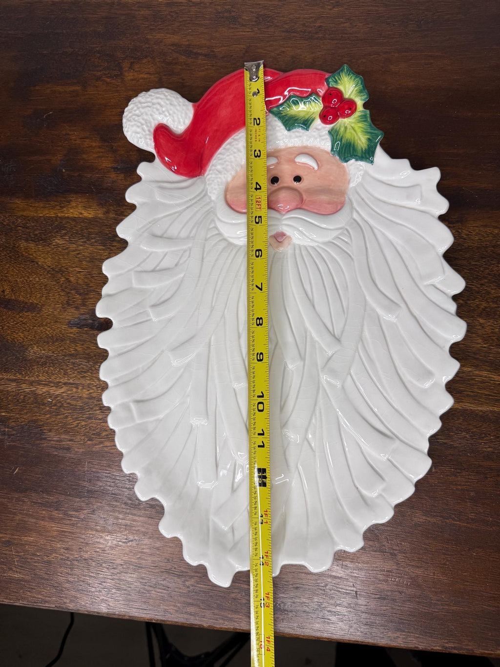 Fitz and Floyd “Kringle” Santa Christmas Plate