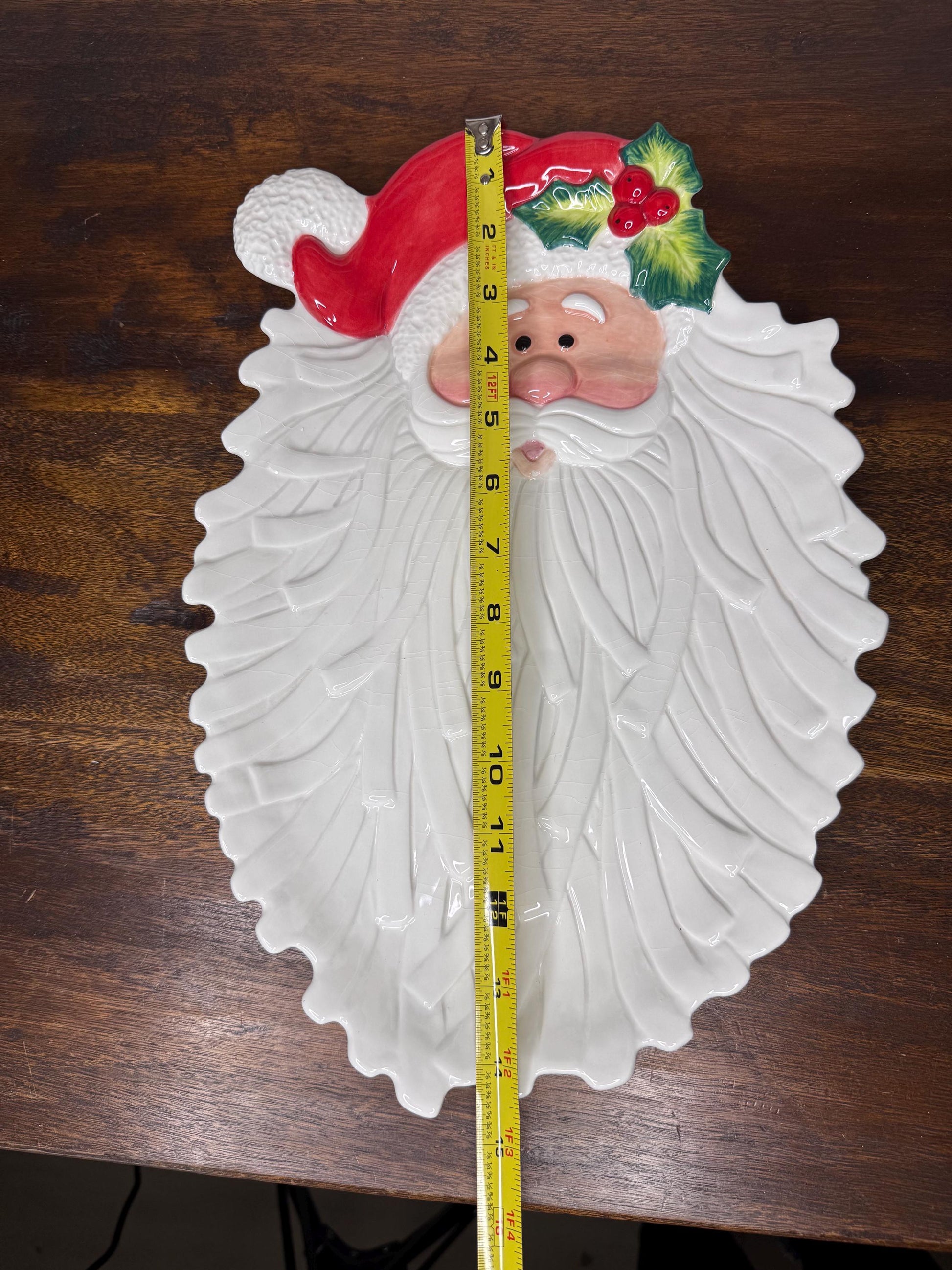 Fitz and Floyd “Kringle” Santa Christmas Plate