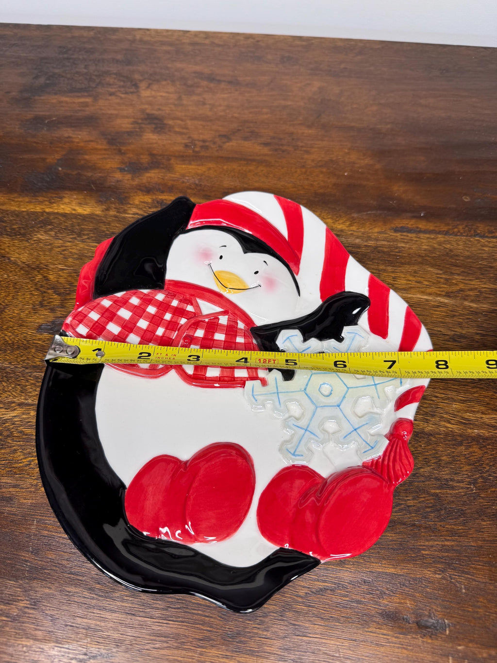 Fitz and Floyd Cool Christmas Penguin Plate