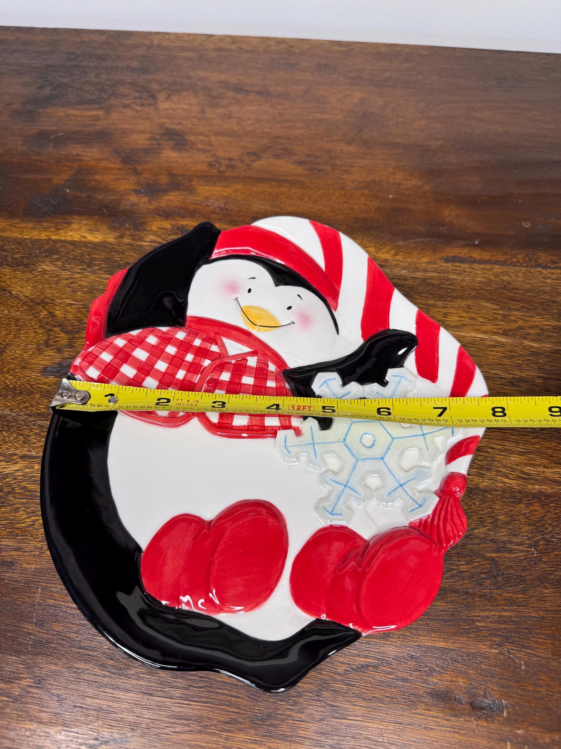 Fitz and Floyd Cool Christmas Penguin Plate