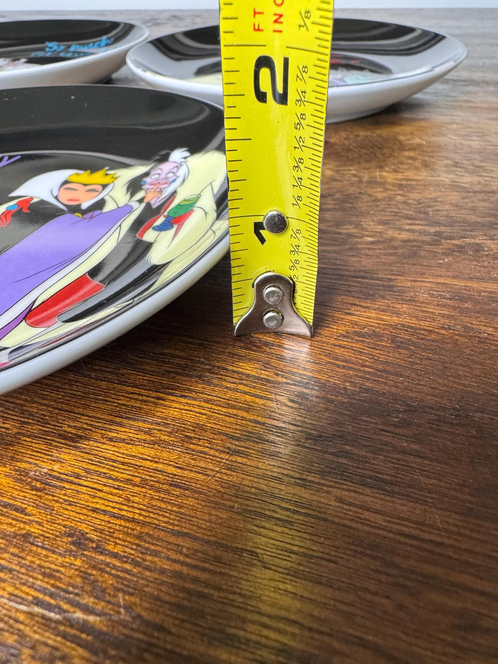 Set of 4 Disney Villian Ceramic Appetizer Plates