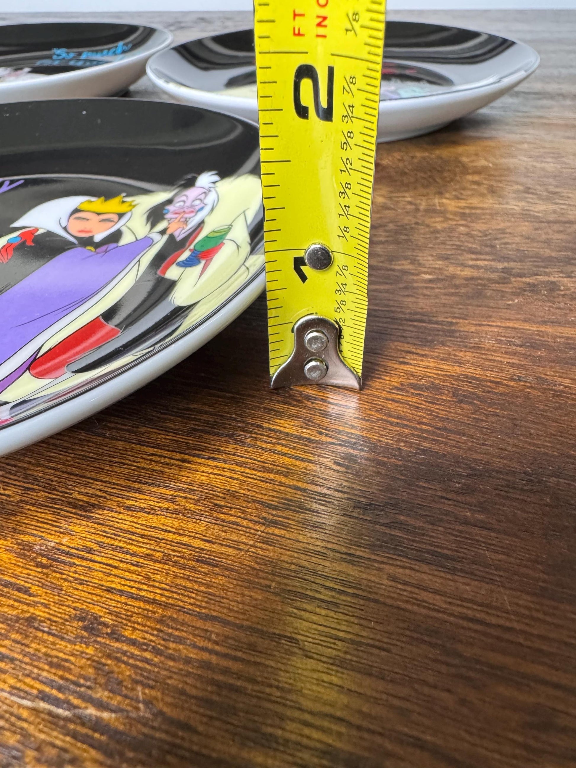 Set of 4 Disney Villian Ceramic Appetizer Plates