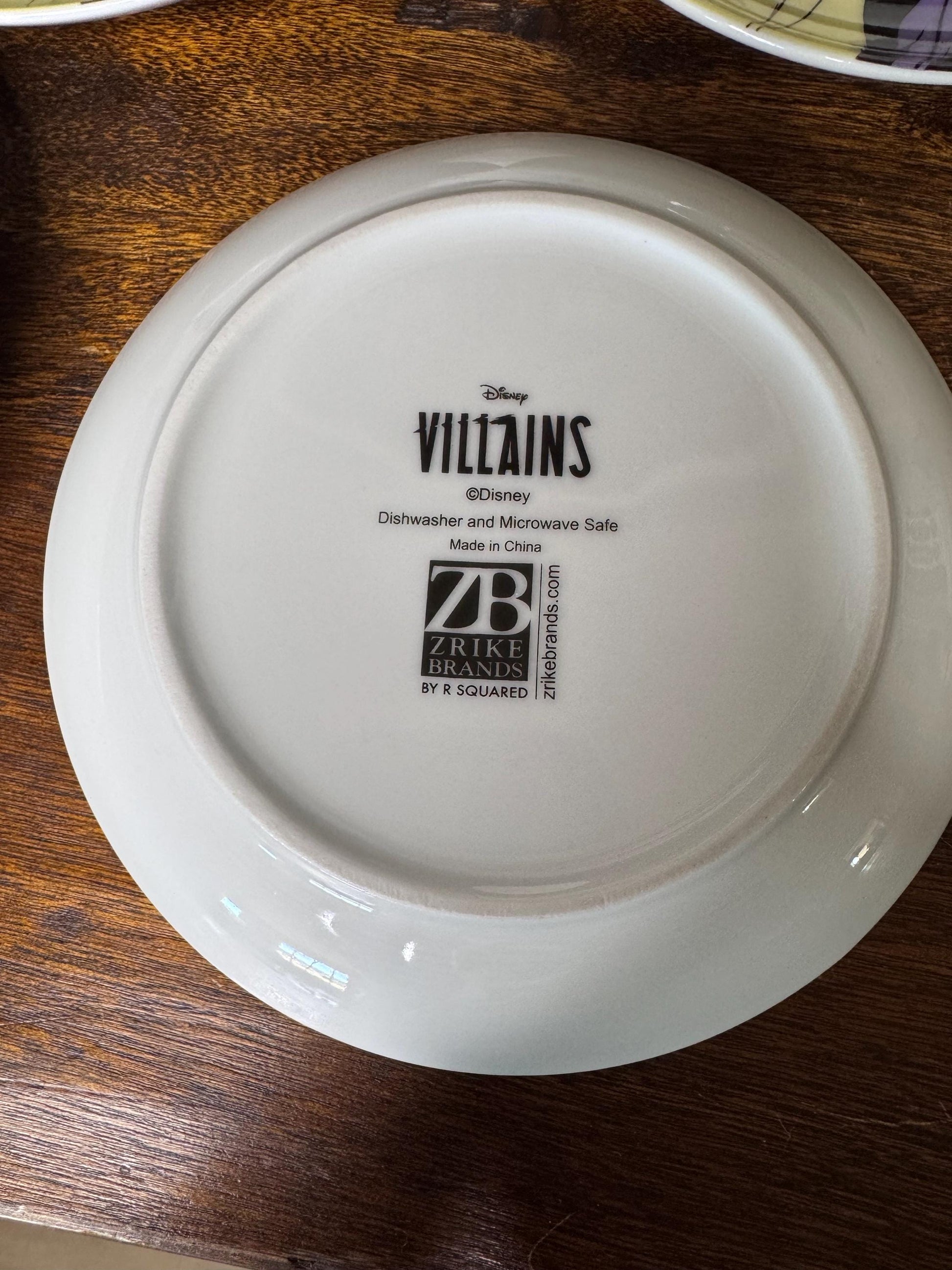 Set of 4 Disney Villian Ceramic Appetizer Plates