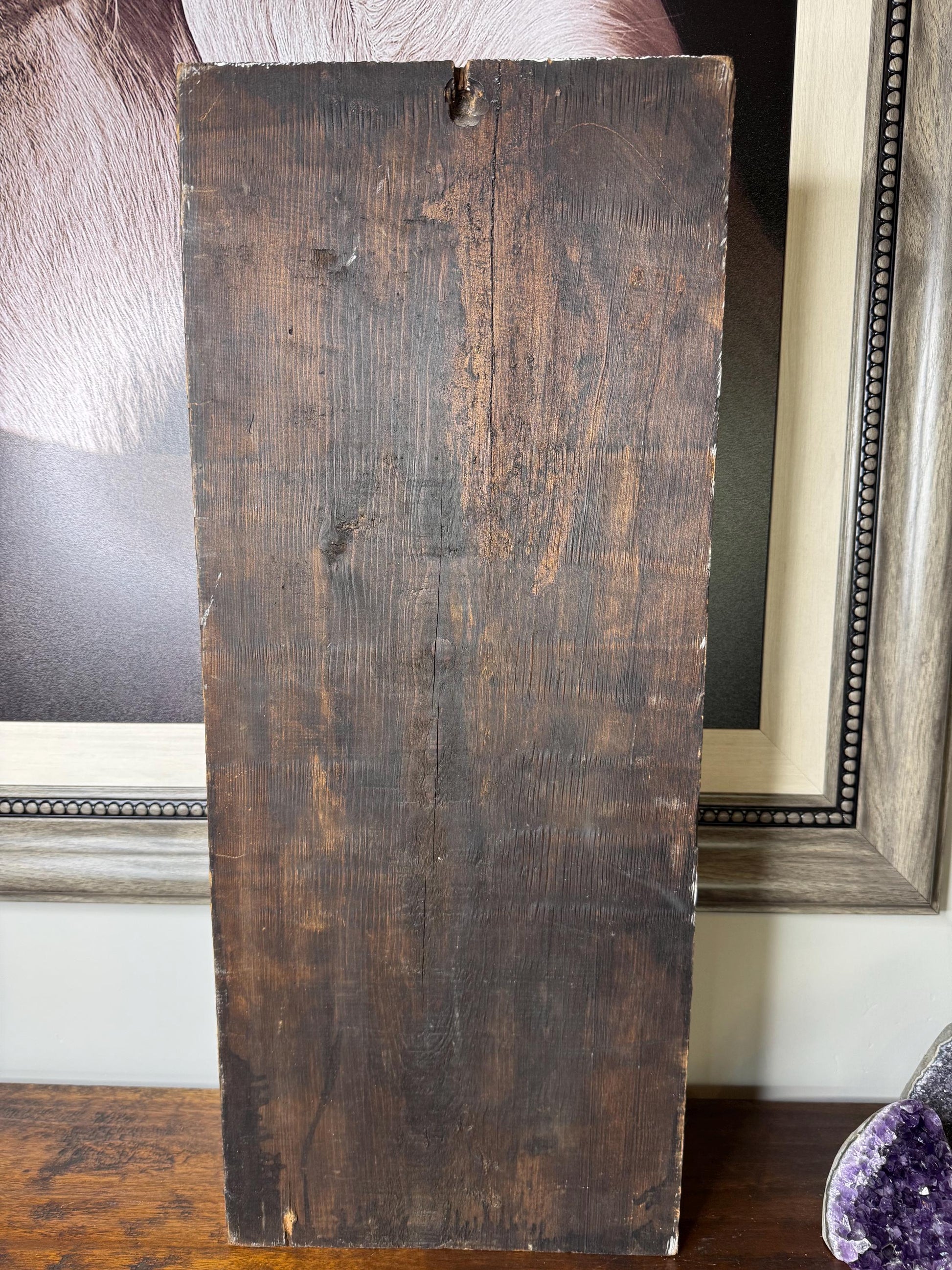 Gorgeous Heraldic Style Hand Carved Solid Wood Wall Hanging