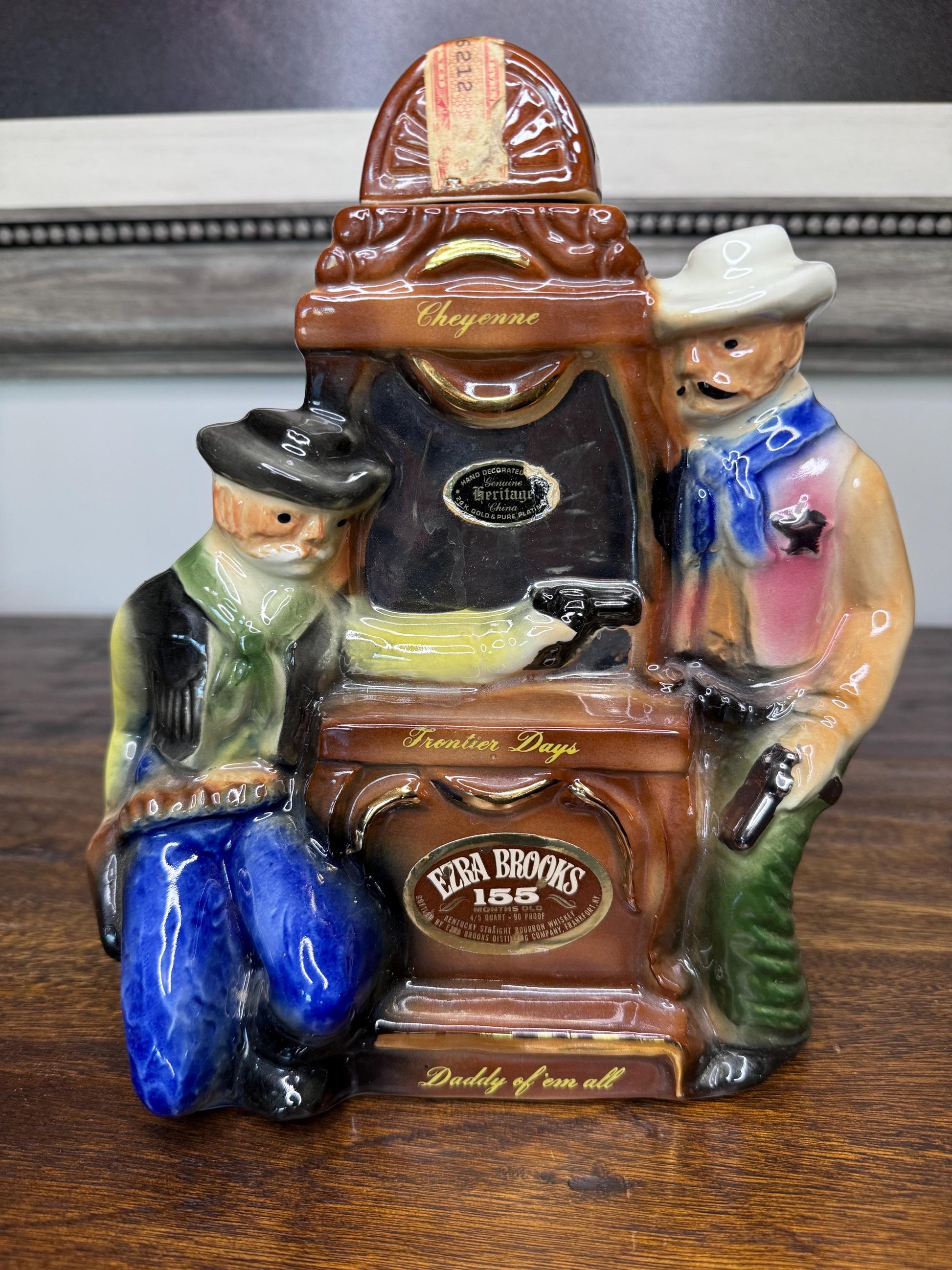 1970 Ezra Brooks Frontier Days Empty Decanter