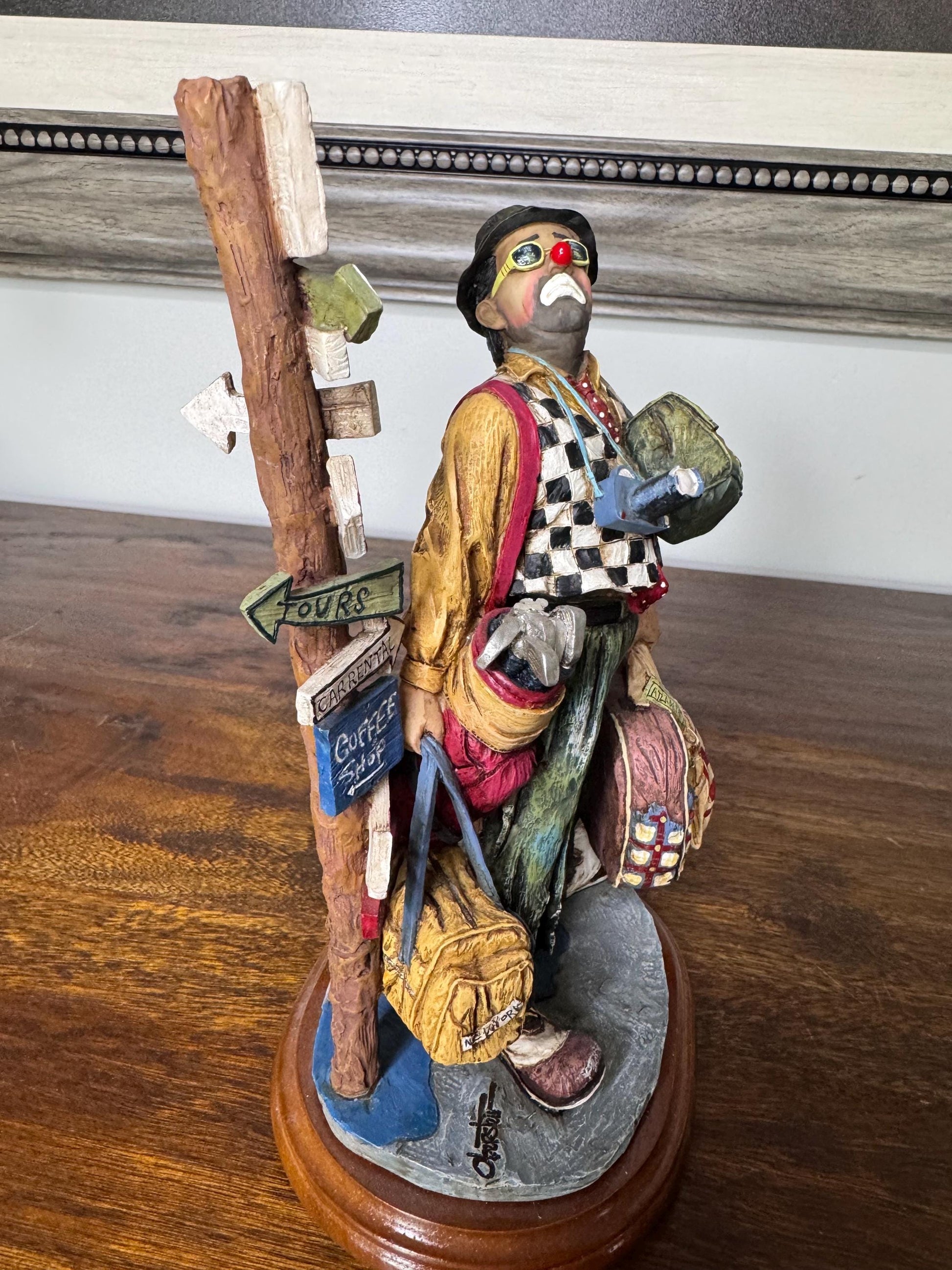 1999 Clowning in America “The Tourist” Figurine by Chuck Oberstein