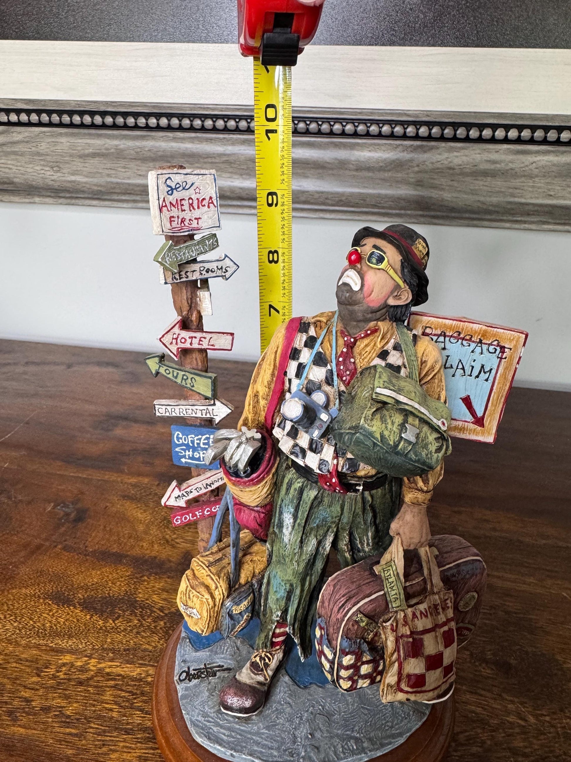 1999 Clowning in America “The Tourist” Figurine by Chuck Oberstein