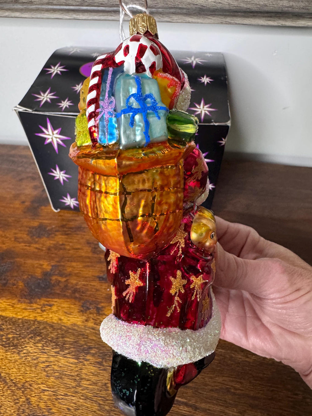 Christopher Radko “Scooting Star” Santa Ornament