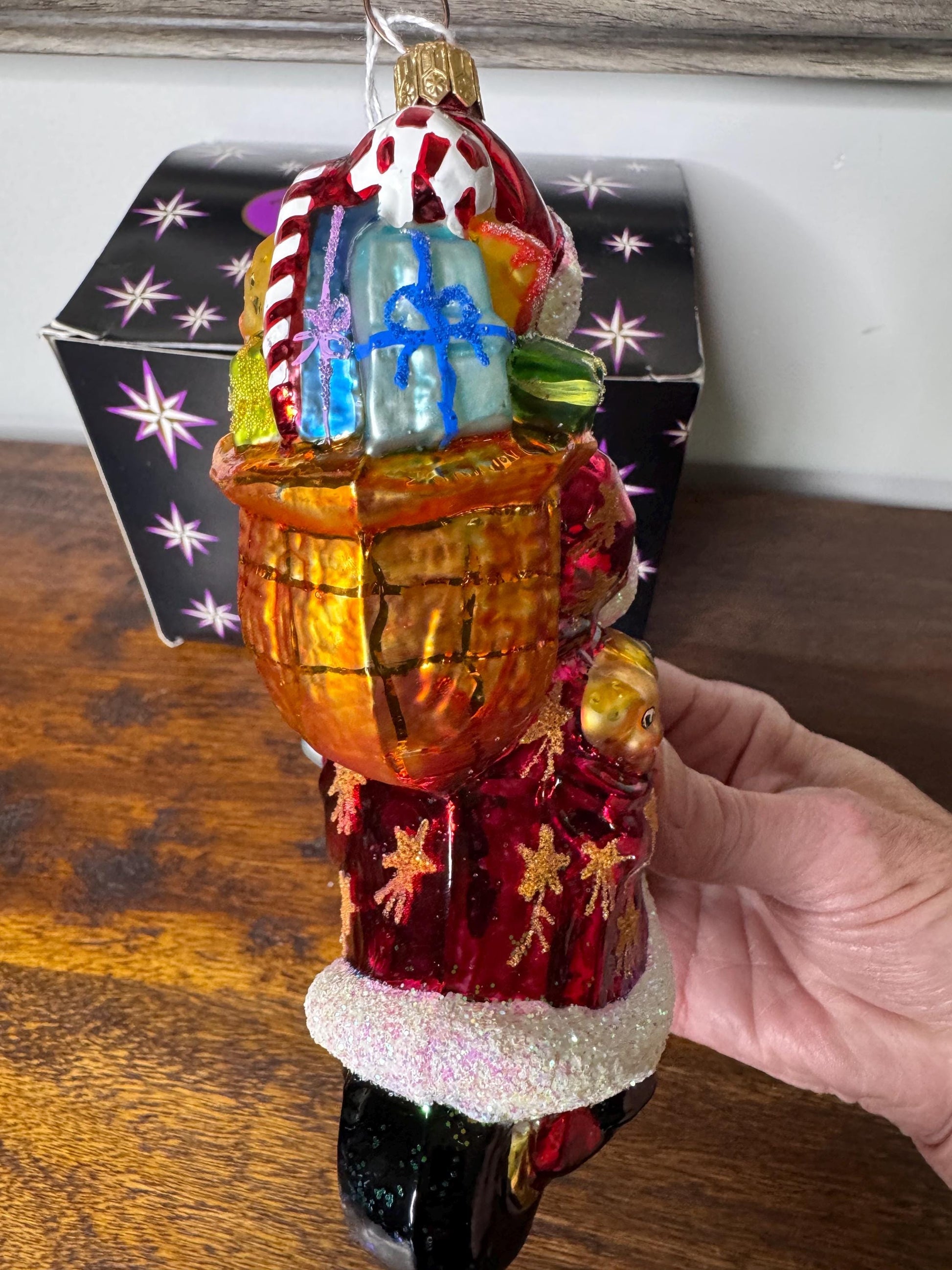 Christopher Radko “Scooting Star” Santa Ornament