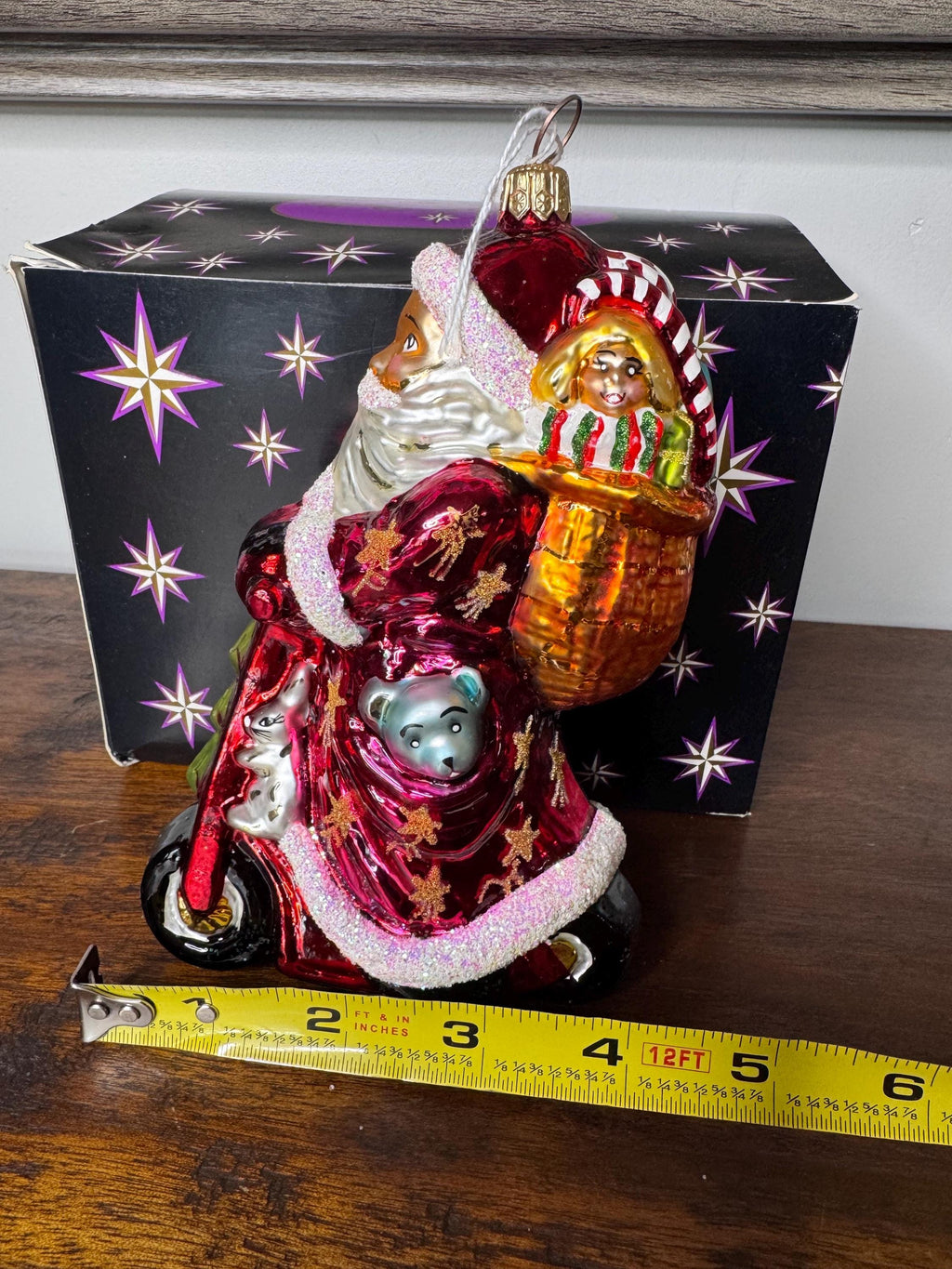 Christopher Radko “Scooting Star” Santa Ornament