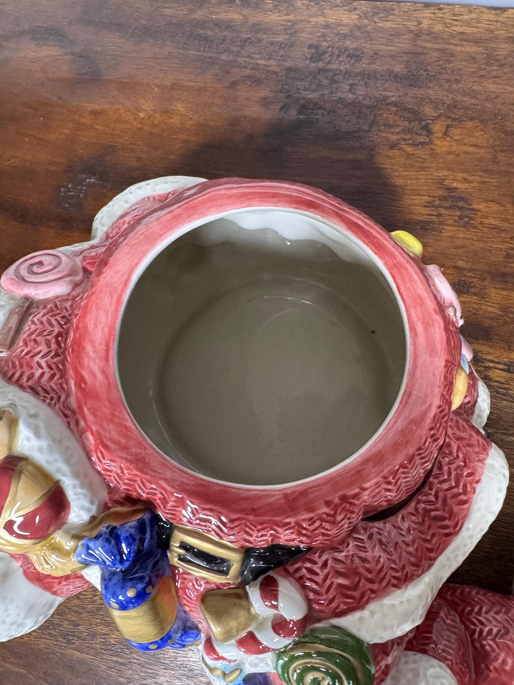 Vintage 1996 Fitz and Floyd Sugar Plum Christmas Merry and Bright Santa Cookie Jar