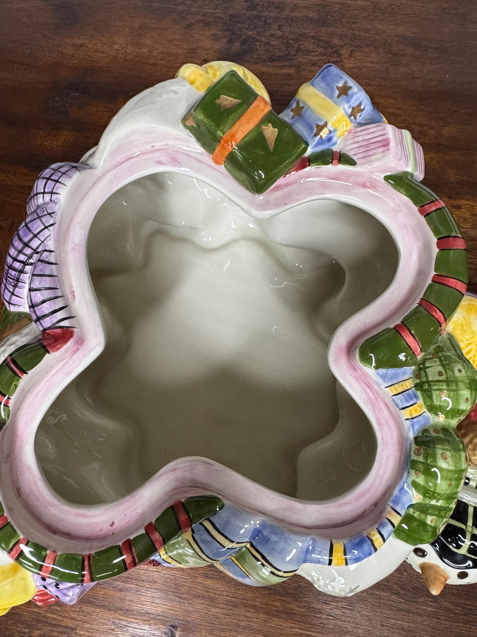 Vintage 1996 Fitz and Floyd Frosty Folks Cookie Jar