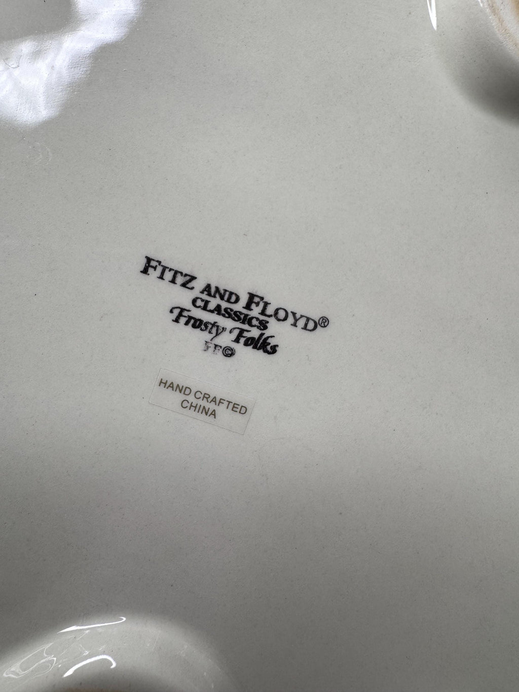 Vintage 1996 Fitz and Floyd Frosty Folks Cookie Jar