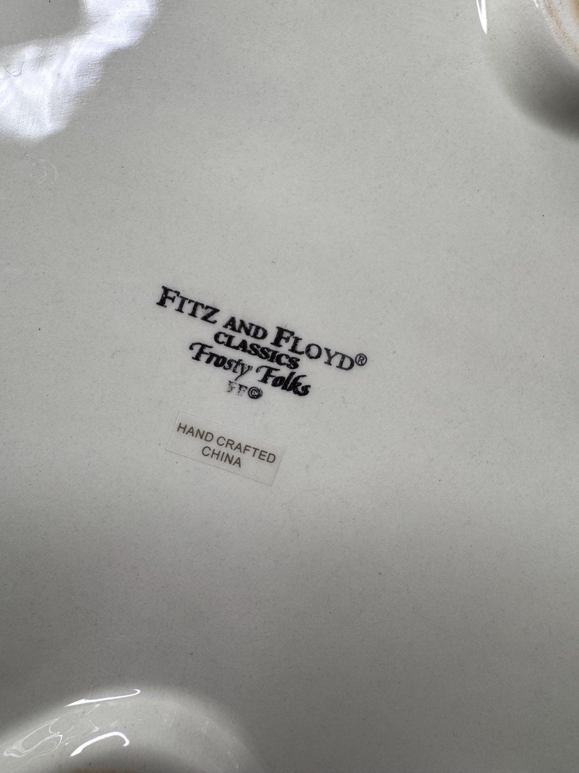 Vintage 1996 Fitz and Floyd Frosty Folks Cookie Jar