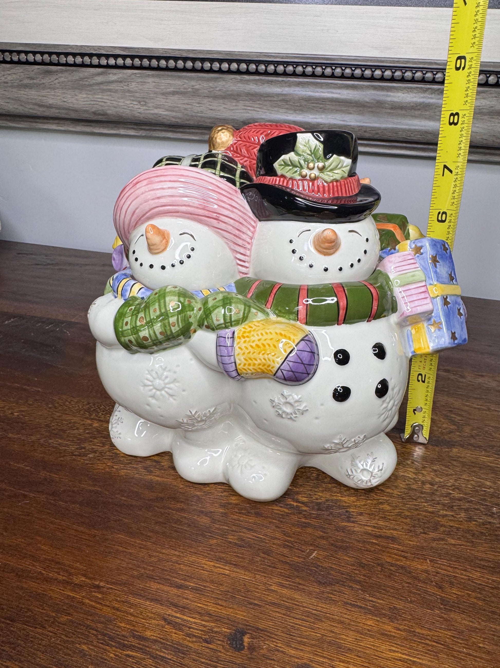 Vintage 1996 Fitz and Floyd Frosty Folks Cookie Jar