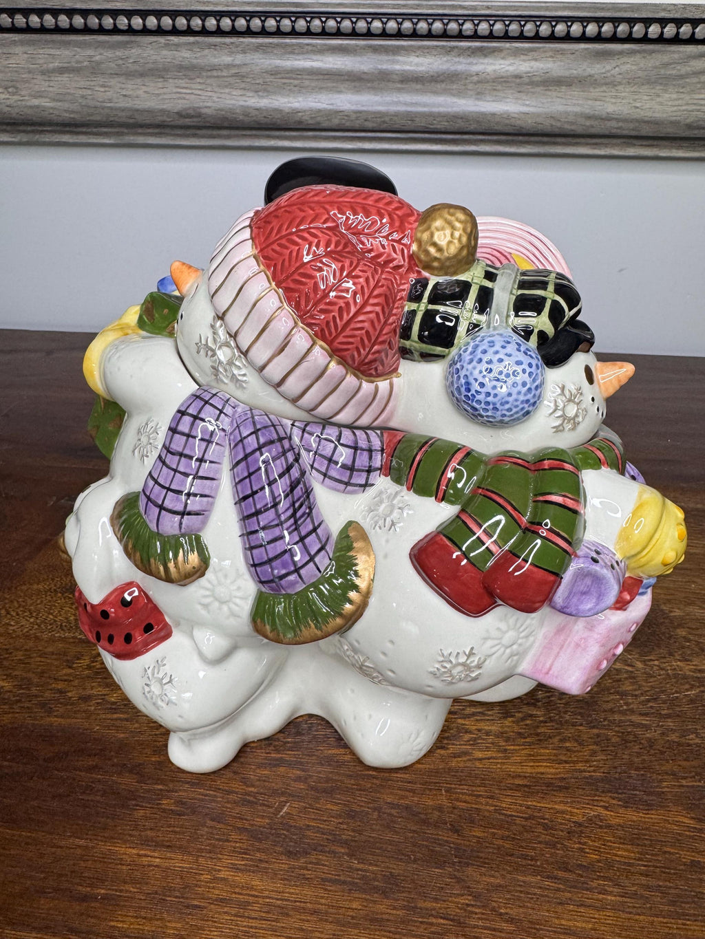Vintage 1996 Fitz and Floyd Frosty Folks Cookie Jar